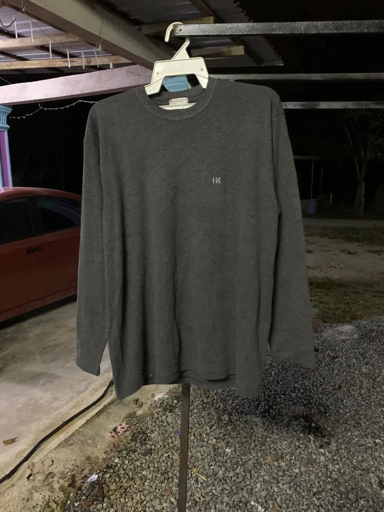 image of Hiroko Koshino Homme Simple Logo in Dark Gray, Men's (Size Large)