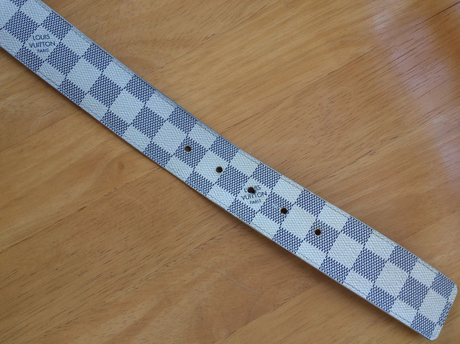 Louis Vuitton Louis Vuitton Damier Azur Initiales Belt Size 32 - 4 Thumbnail