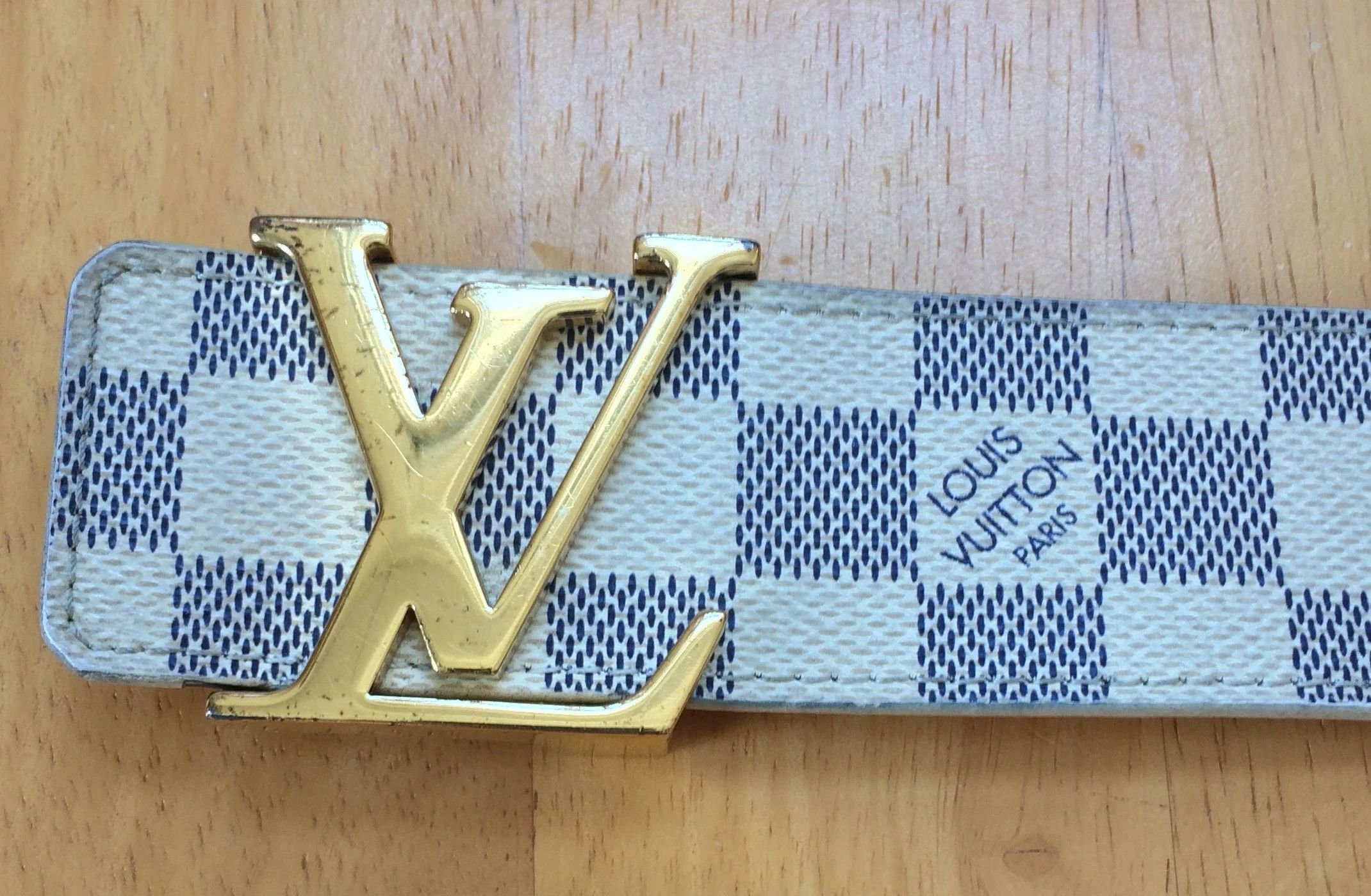 Louis Vuitton Louis Vuitton Damier Azur Initiales Belt Size 32 - 2 Thumbnail