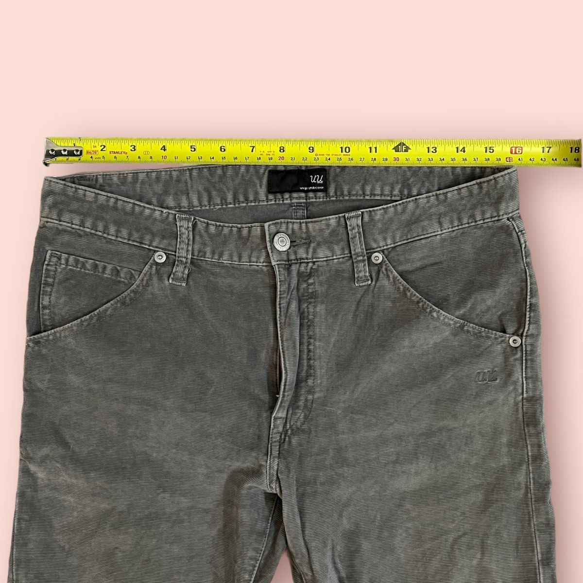 Japanese Brand 🔥DOPE🔥 UNDERCOVER X UNIQLO DOUBLE KNEE CORDUROY JEANS Size US 31 - 22 Thumbnail