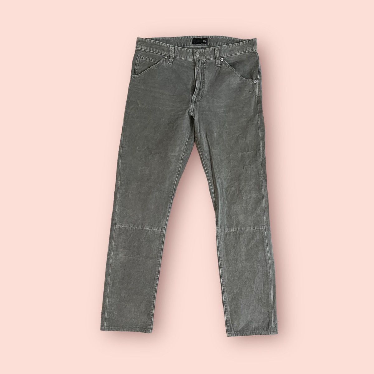image of Delete Soon Undercover x Uniqlo Double Knee Corduroy Jeans in Grey, Men's (Size 31)