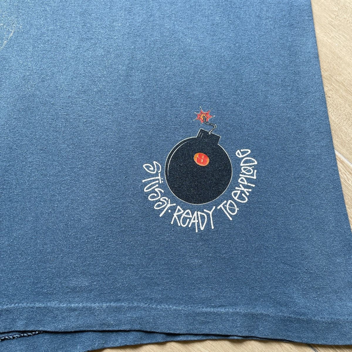 Stussy × Vintage Vintage Stussy Og Bomb Ready to Explode shirt 90s tee usa Size US L / EU 52-54 / 3 - 7 Thumbnail