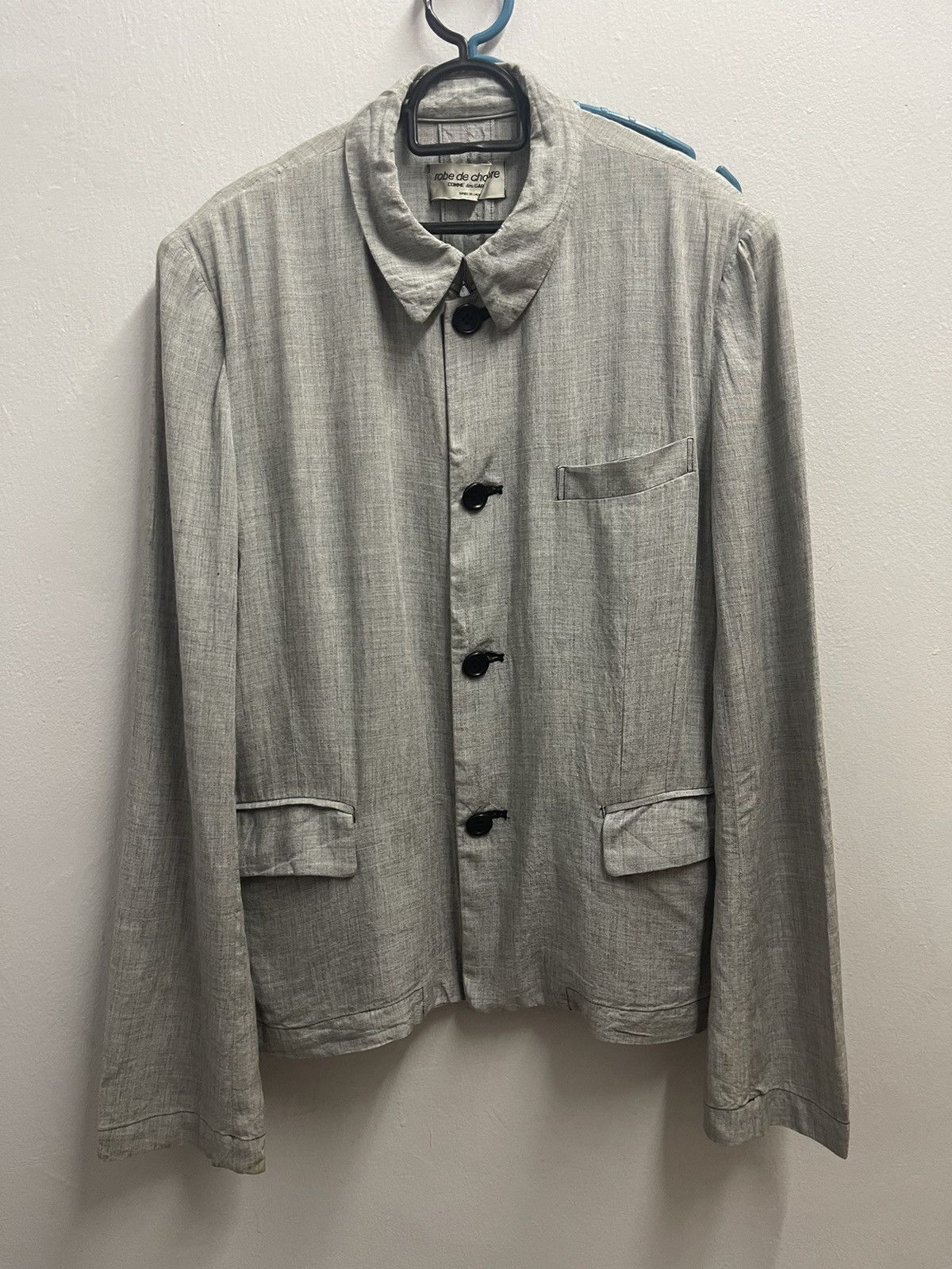 Comme des Garcons × Comme des Garcons Homme Deux × Vintage AD1997 RAYON Robe de Chambre Comme des Garçons Crop Jacket Size US M / EU 48-50 / 2 - 5 Thumbnail
