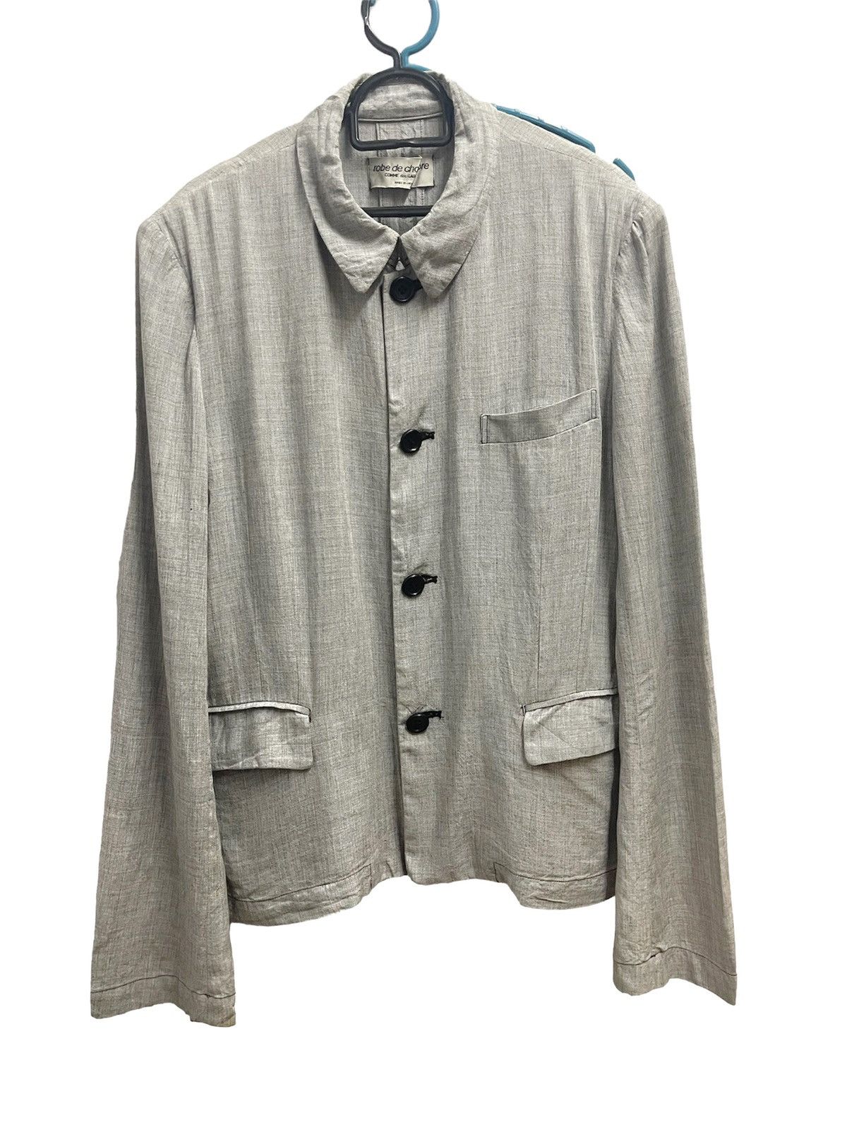 Comme des Garcons × Comme des Garcons Homme Deux × Vintage AD1997 RAYON Robe de Chambre Comme des Garçons Crop Jacket Size US M / EU 48-50 / 2 - 1 Thumbnail