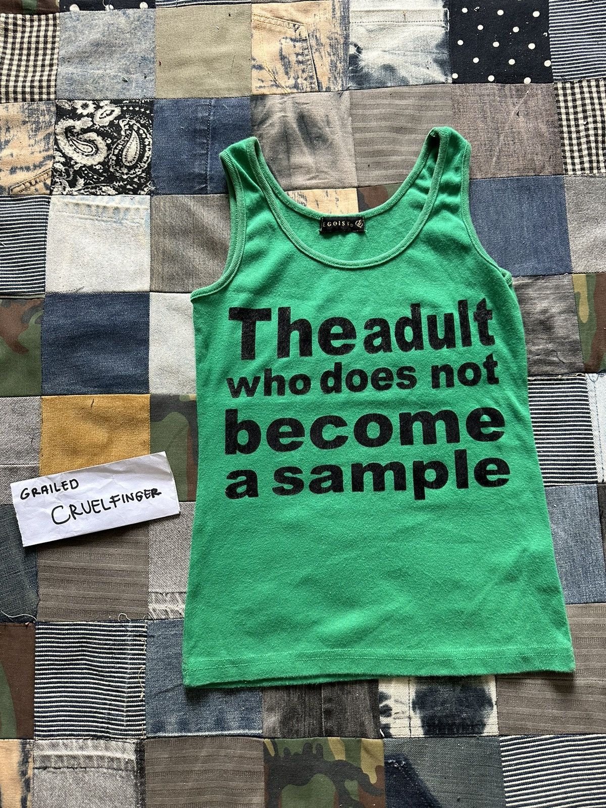 Japanese Brand Egoist Quote Sleeveless Size M / US 6-8 / IT 42-44 - 1 Thumbnail