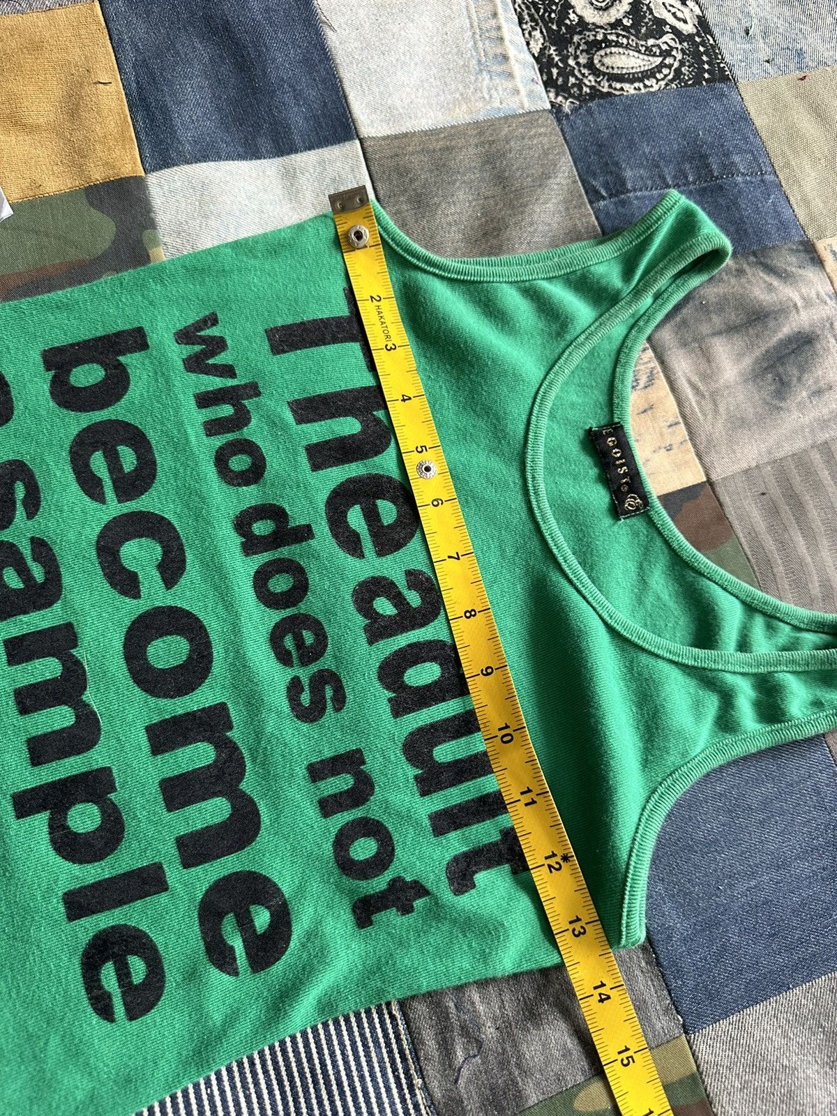 Japanese Brand Egoist Quote Sleeveless Size M / US 6-8 / IT 42-44 - 4 Thumbnail