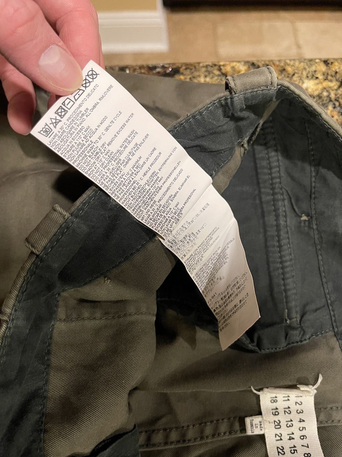 Maison Margiela Maison Margiela SS17 Olive Cargo Pants Size US 34 / EU 50 - 10 Thumbnail