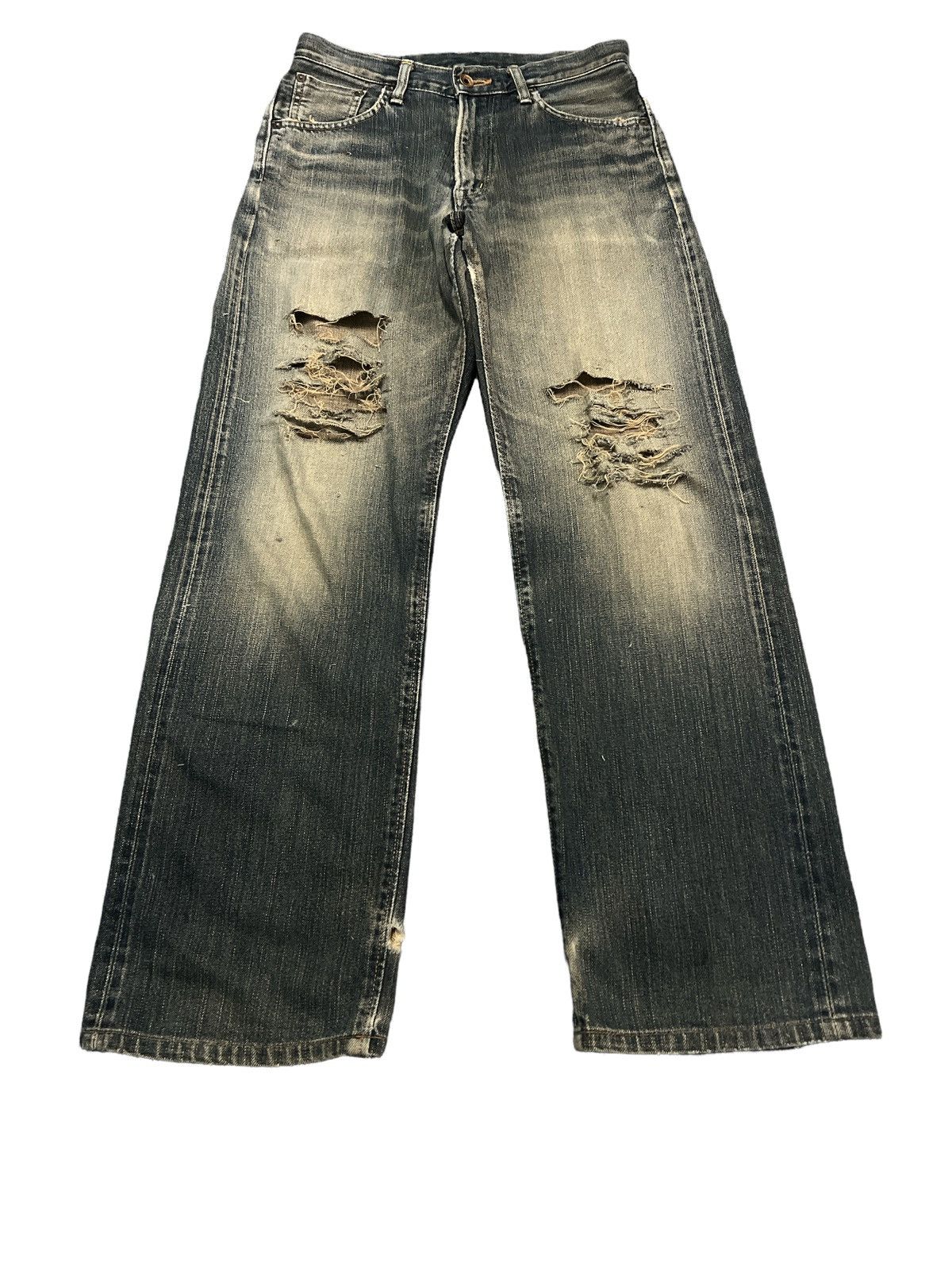 Edwin RASTY THRASHED EDWIN 505 SALVAGE MADE IN JAPAN Size US 30 / EU 46 - 2 Thumbnail