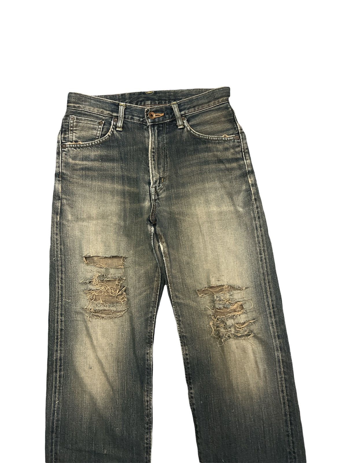 Edwin RASTY THRASHED EDWIN 505 SALVAGE MADE IN JAPAN Size US 30 / EU 46 - 3 Thumbnail