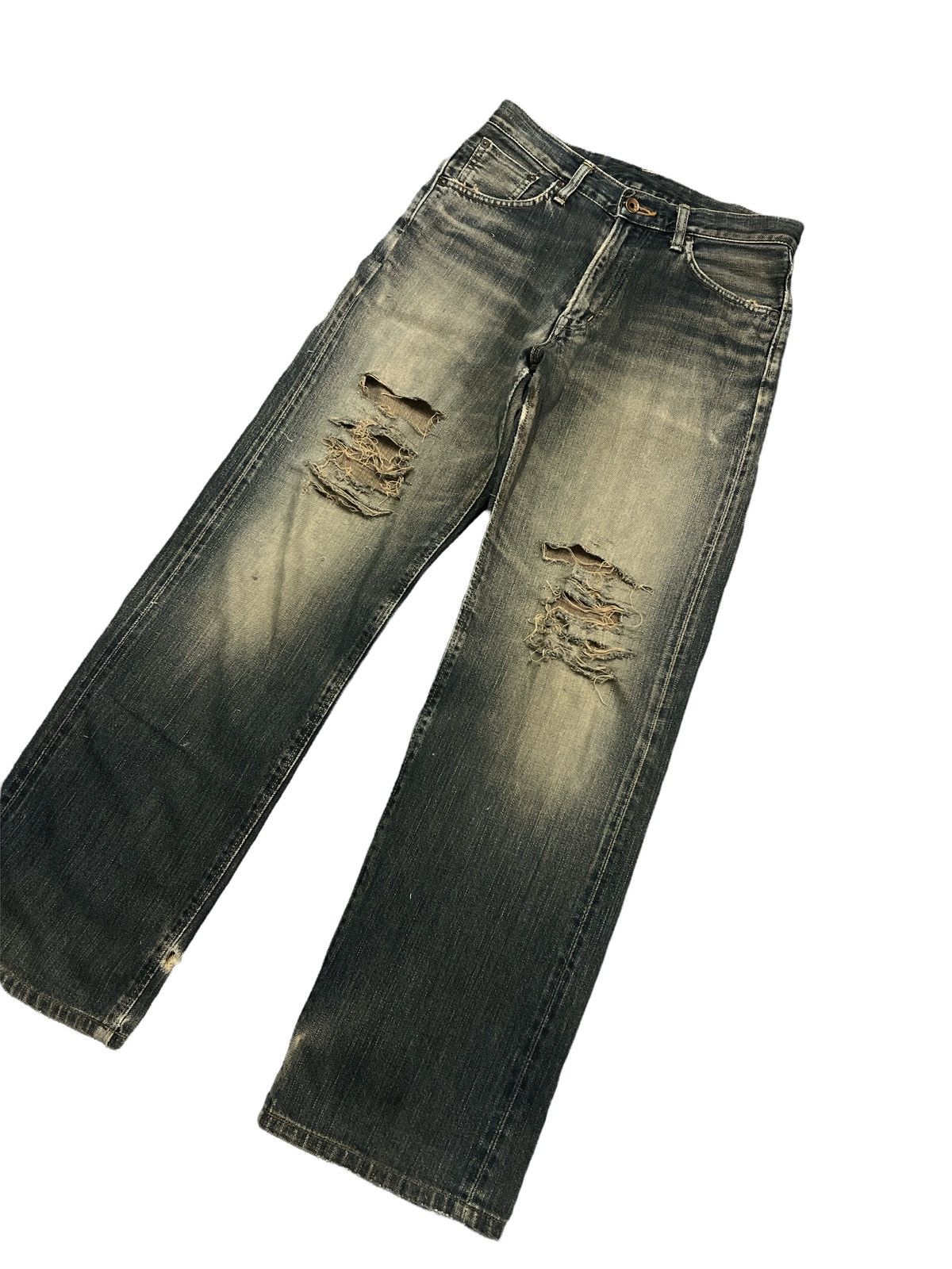 Edwin RASTY THRASHED EDWIN 505 SALVAGE MADE IN JAPAN Size US 30 / EU 46 - 4 Thumbnail