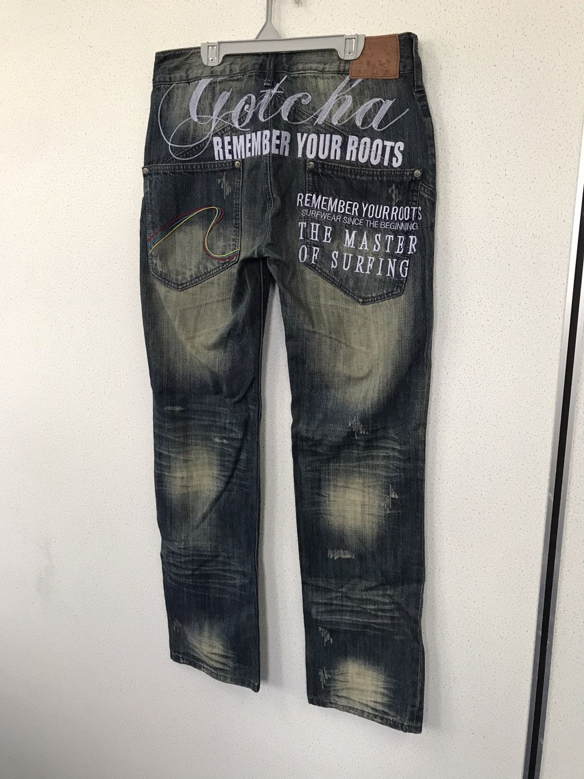 Gotcha Gotcha 90s Style Distressed Jeans Size US 32 / EU 48 - 3 Thumbnail