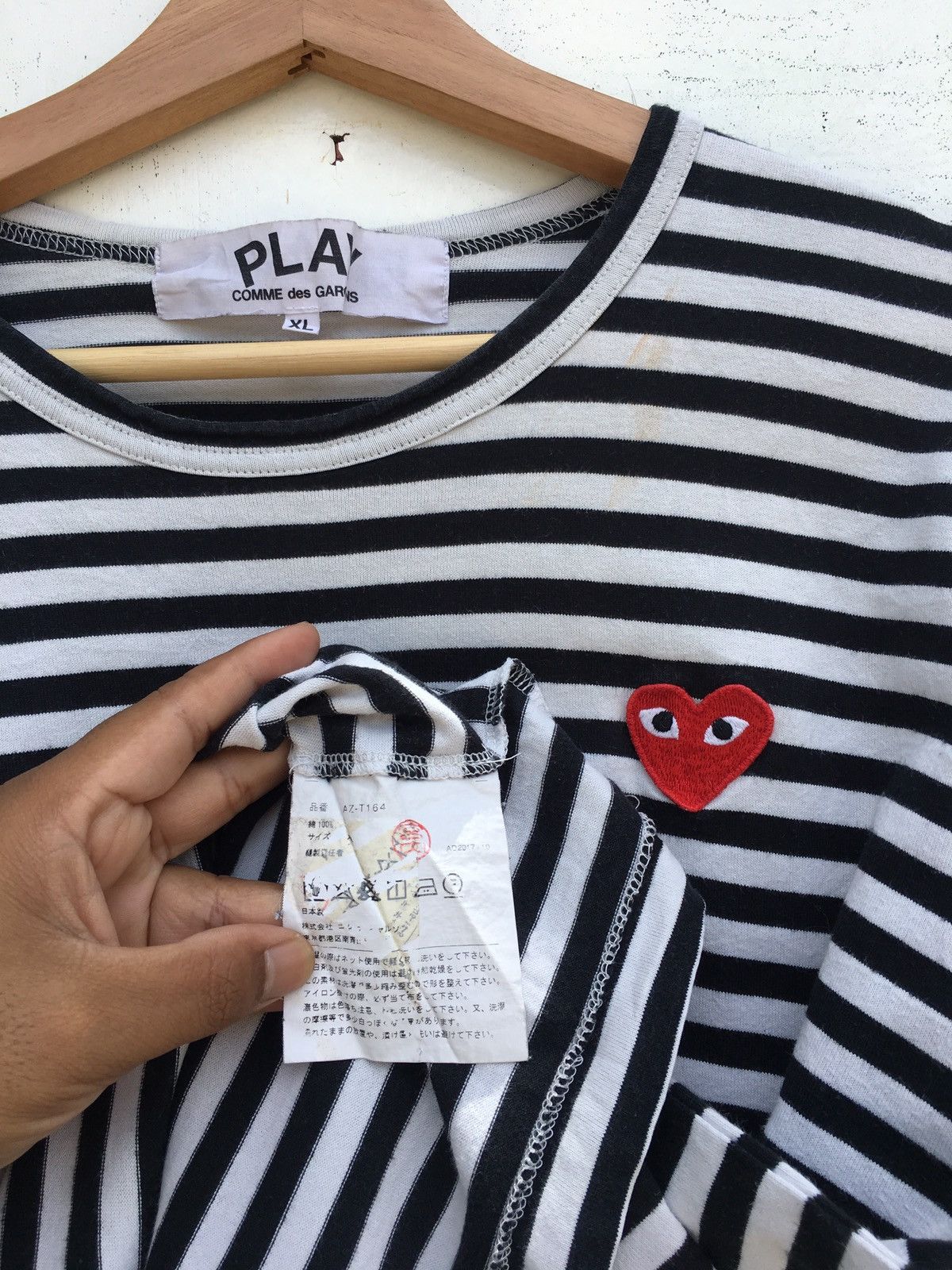 Comme des Garcons Rare Comme Des Garcons Play Striped Blue Longsleeve Size US M / EU 48-50 / 2 - 8 Thumbnail