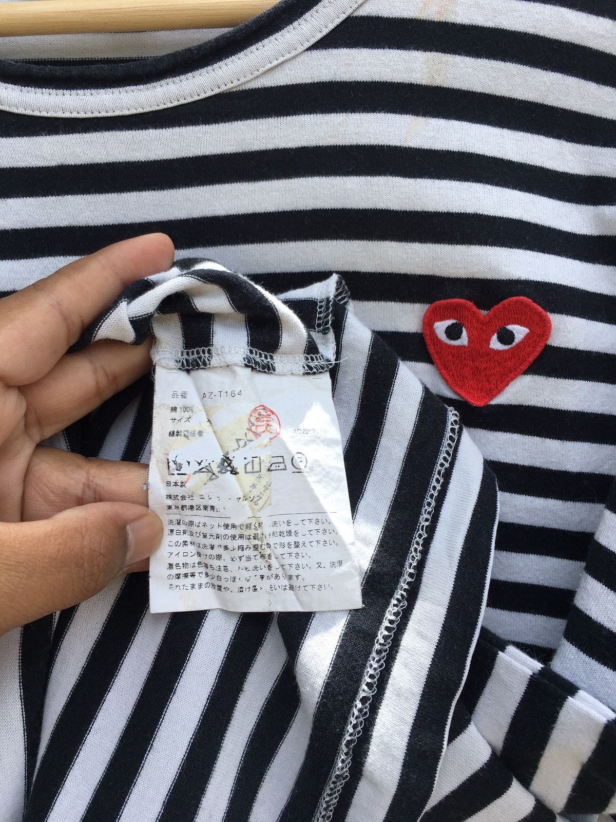 Comme des Garcons Rare Comme Des Garcons Play Striped Blue Longsleeve Size US M / EU 48-50 / 2 - 9 Thumbnail
