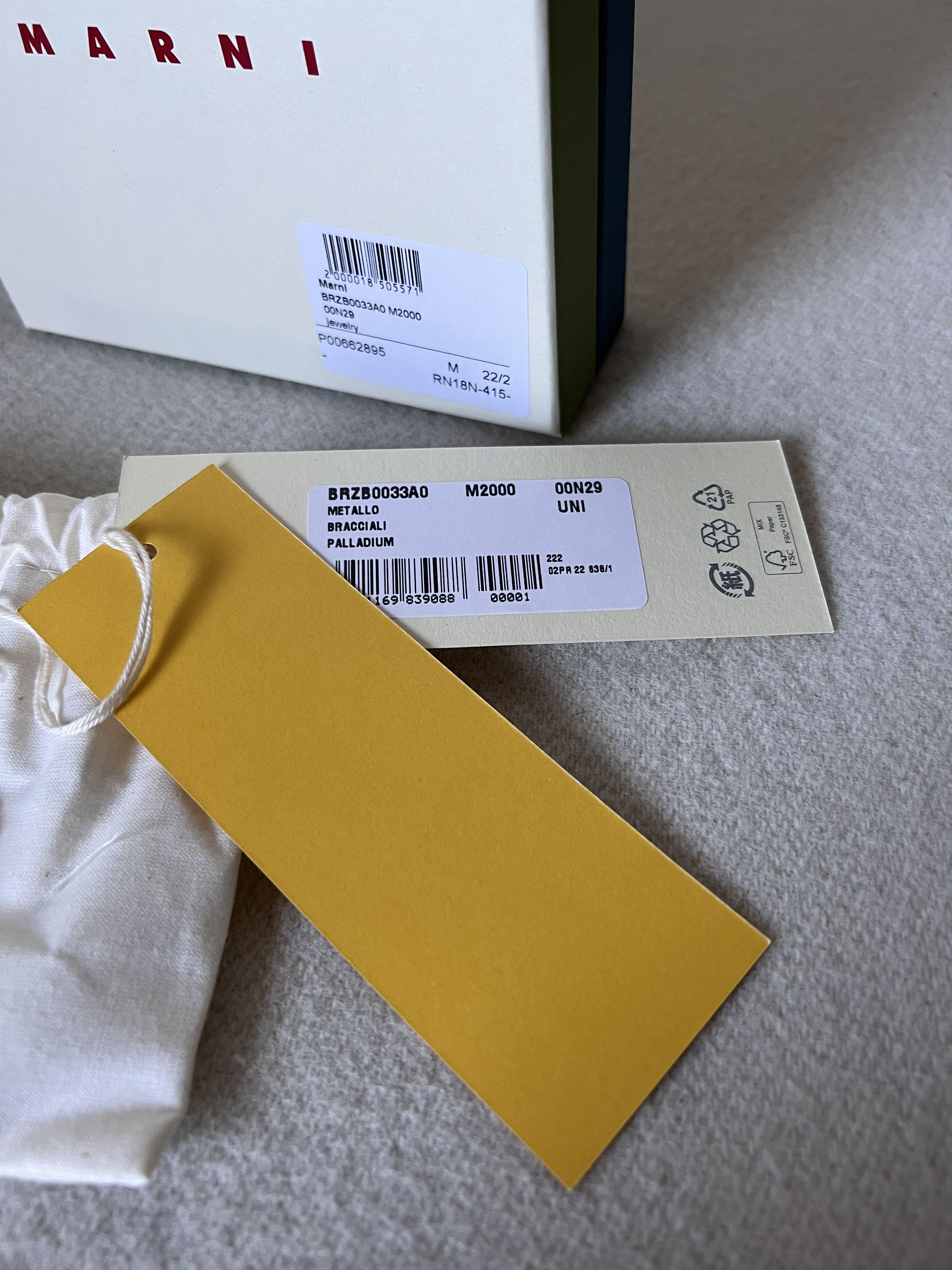 Marni Marni Silver Chainlink Logo Bracelet Size ONE SIZE - 4 Thumbnail