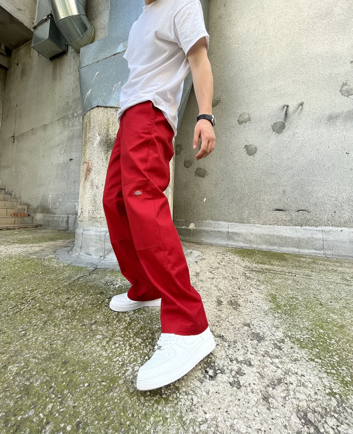 Vintage Dickies Pants Double Logo Red