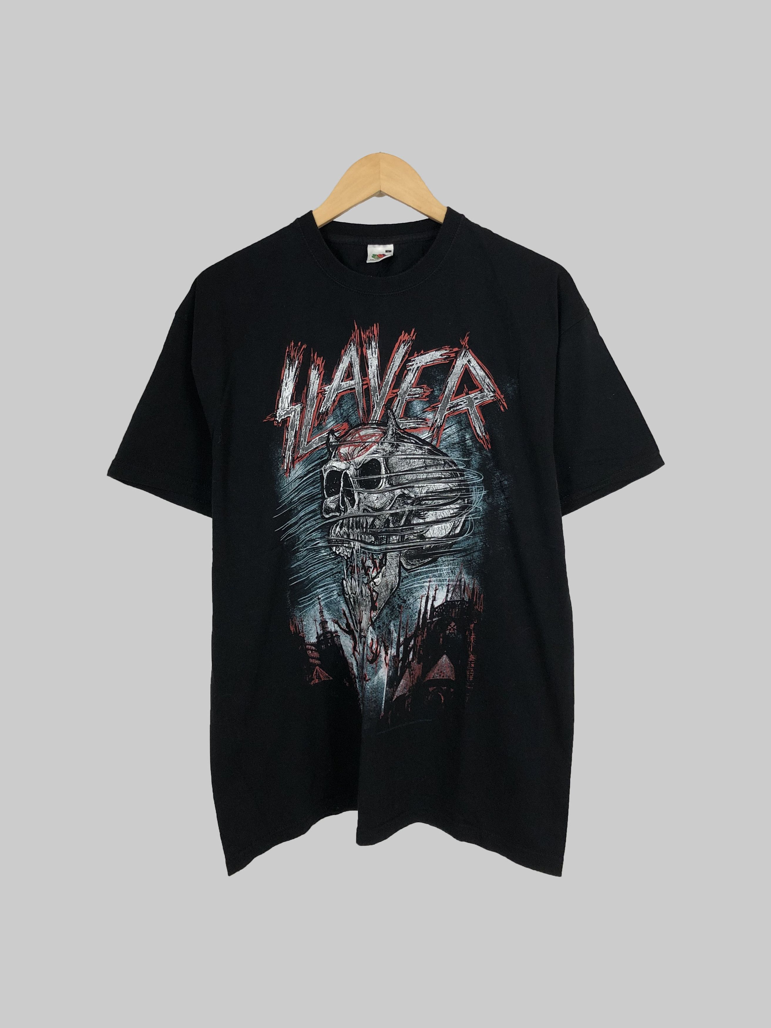 Band Tees Vintage 2010 Slayer Black Tee (Lamb of God Iron Maiden) Size US L / EU 52-54 / 3 - 8 Thumbnail