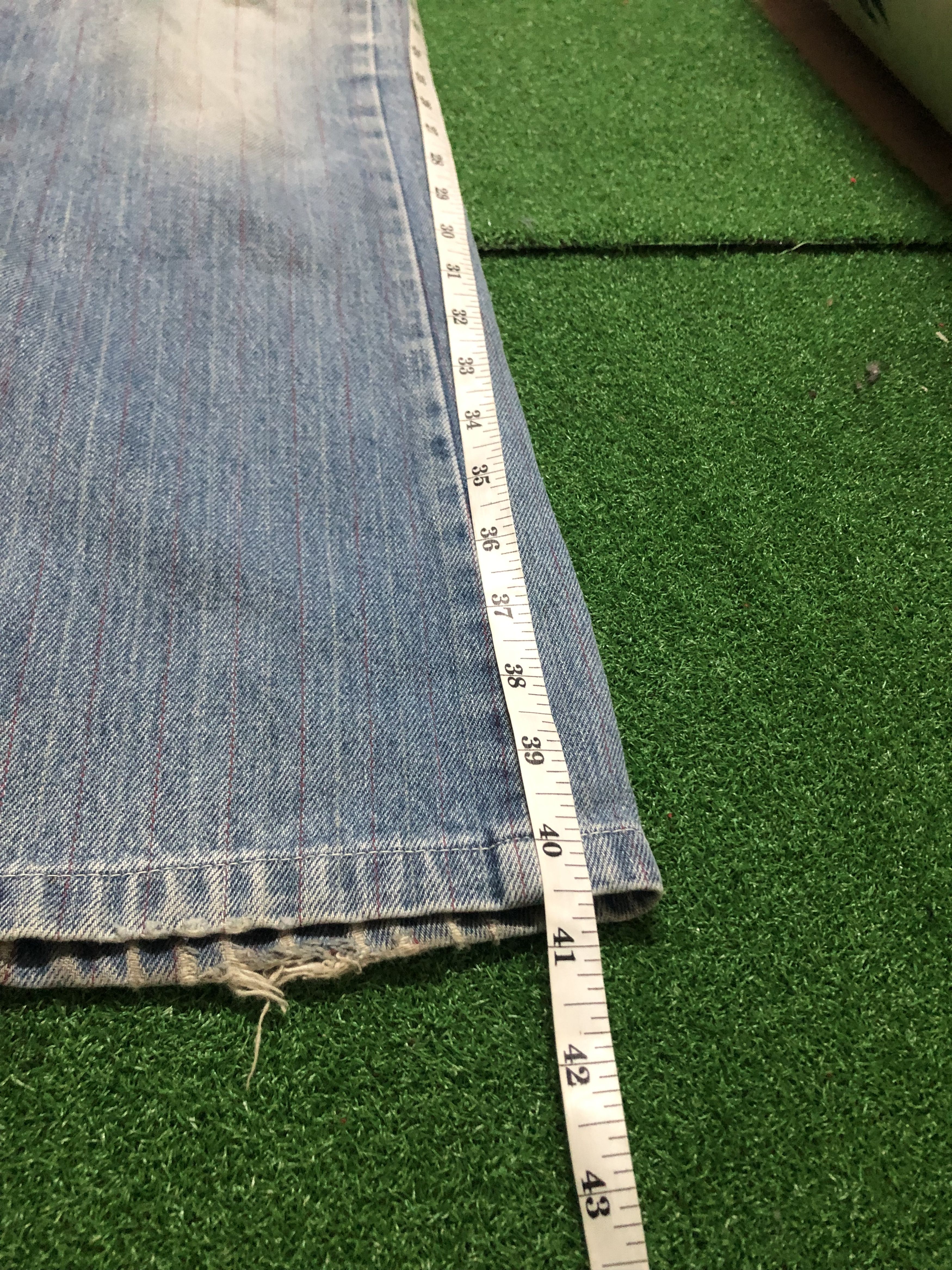 Levi's Vintage Levis 1975 Red Stripe Design Denim Pants Size US 33 - 10 Thumbnail