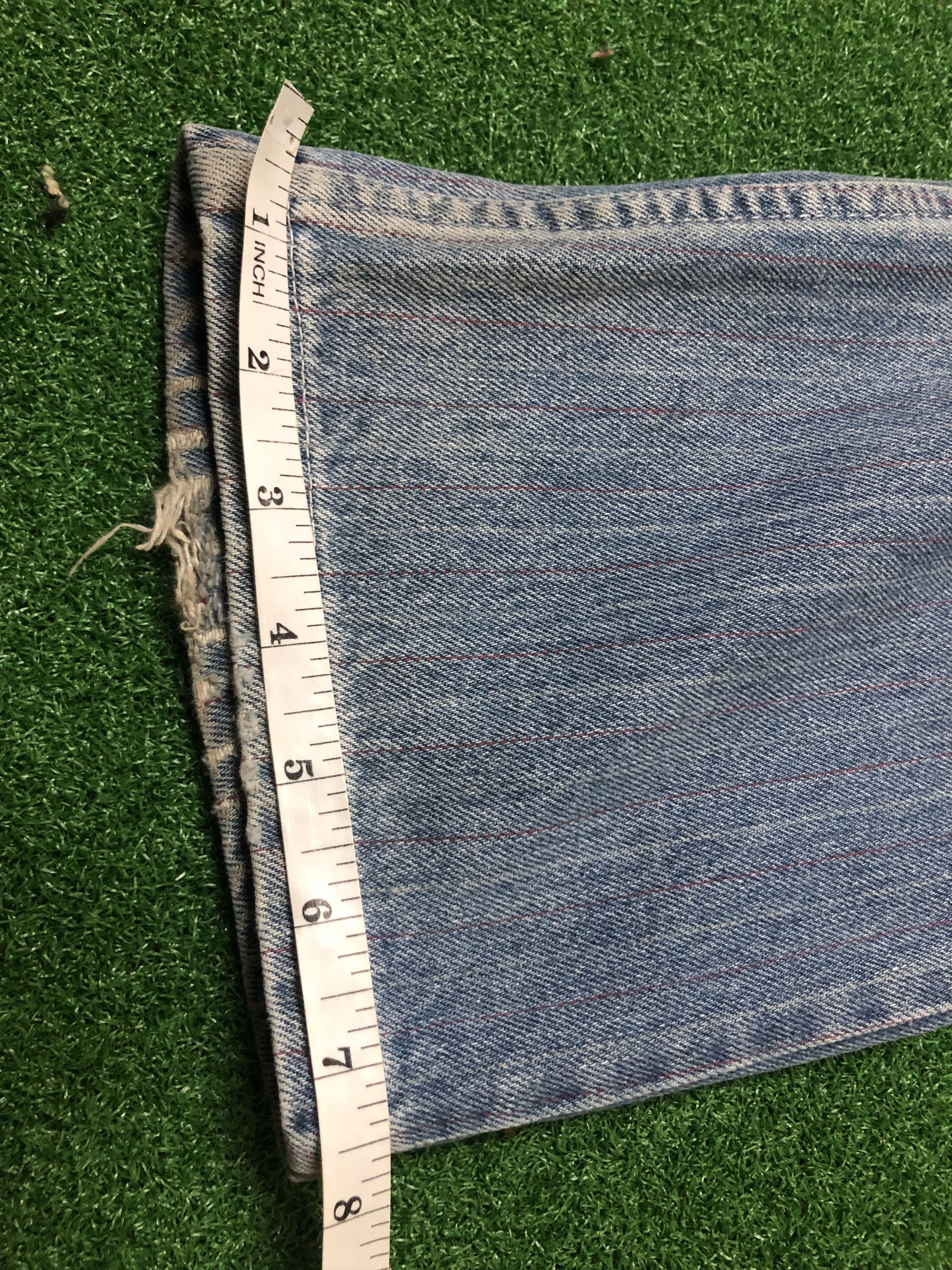 Levi's Vintage Levis 1975 Red Stripe Design Denim Pants Size US 33 - 6 Thumbnail