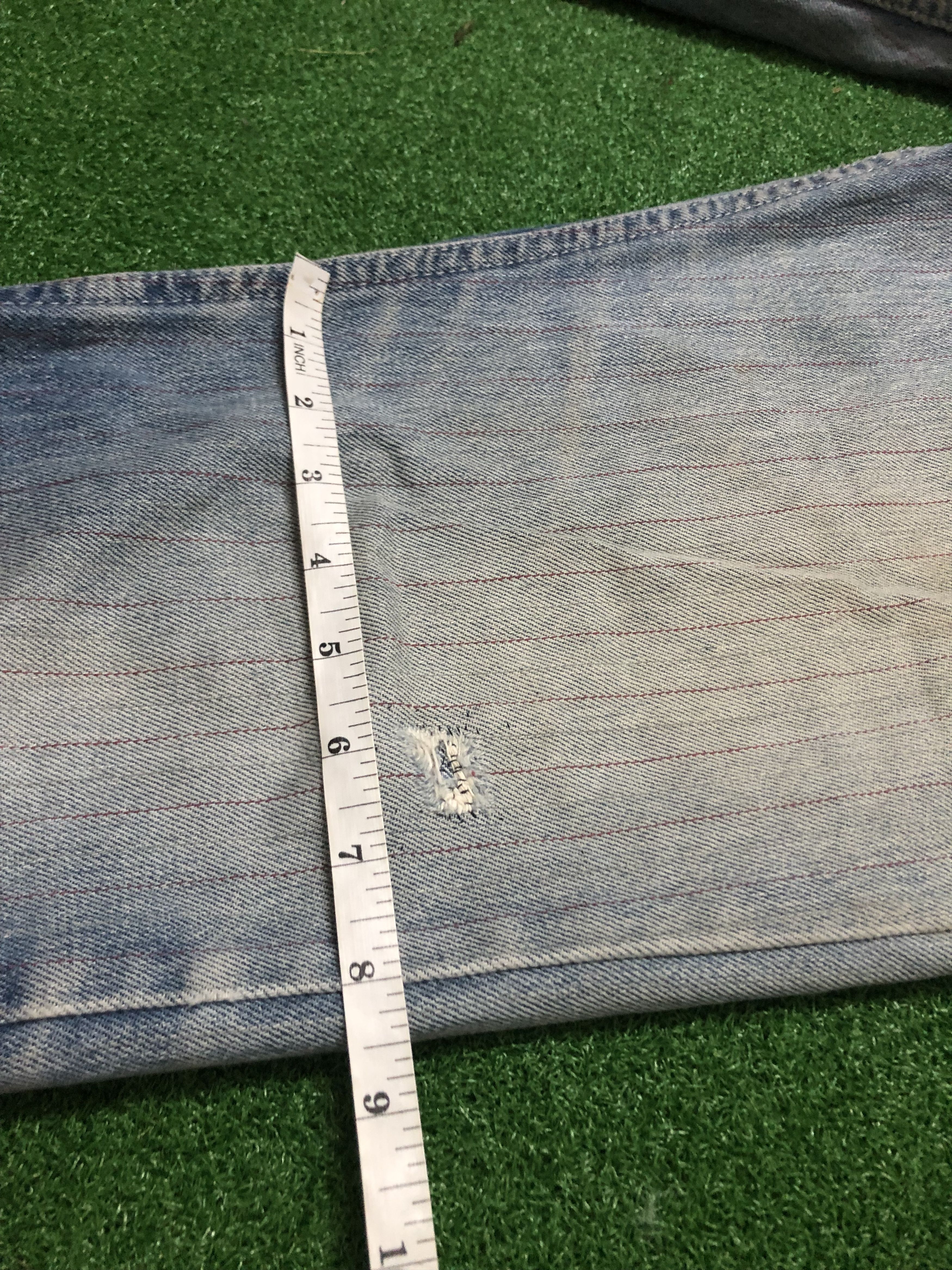 Levi's Vintage Levis 1975 Red Stripe Design Denim Pants Size US 33 - 7 Thumbnail