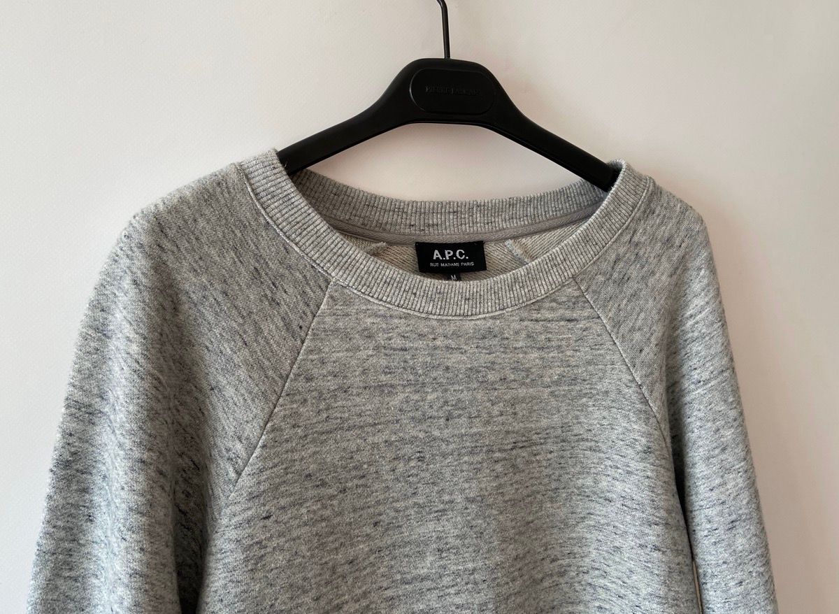 Pre-owned A P C Grey Sweatshirt Cotton In Melange