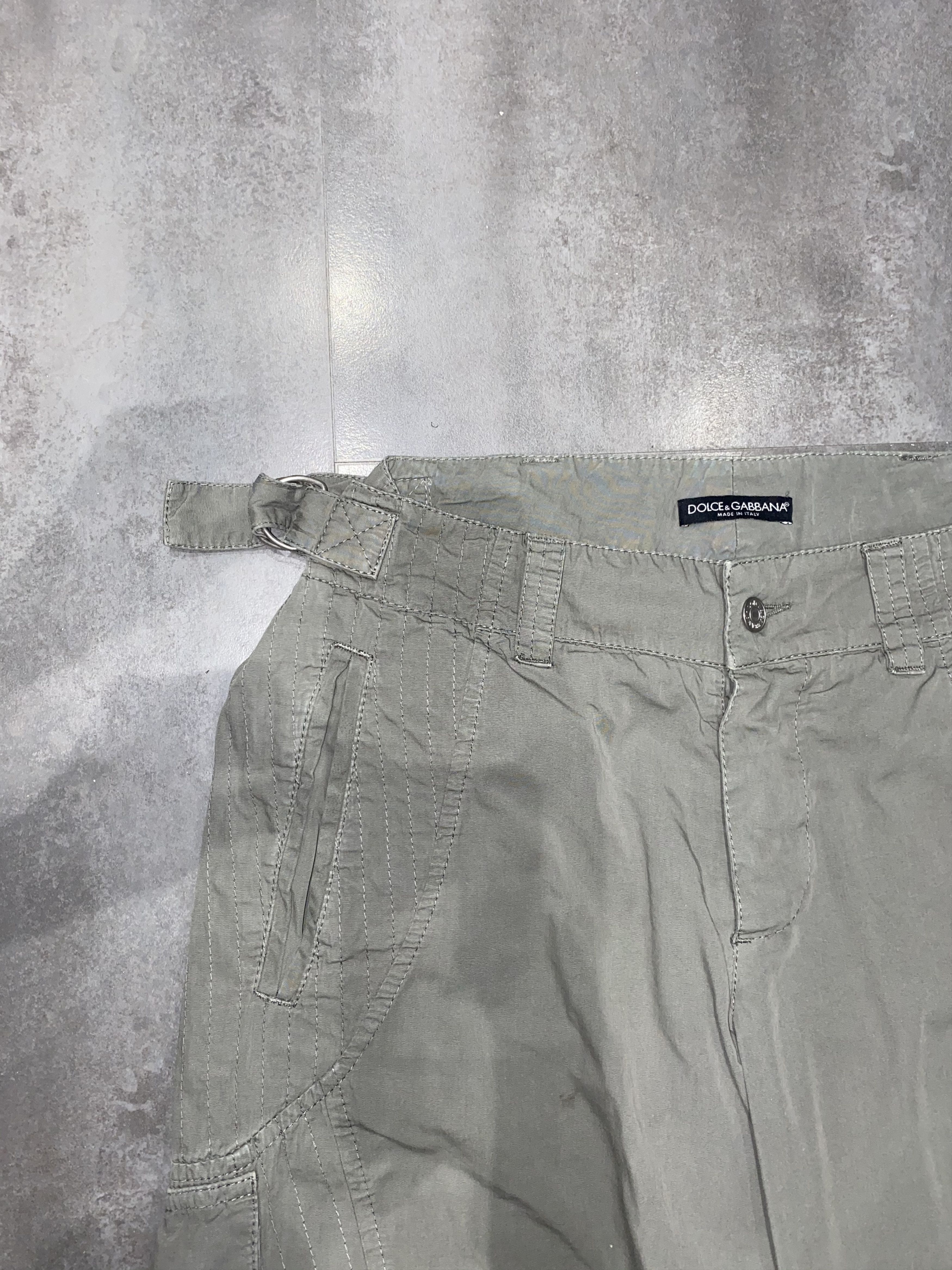 Dolce & Gabbana Archive Dolce Gabbana Olive Bondage Cargo Pants Size US 34 / EU 50 - 9 Thumbnail