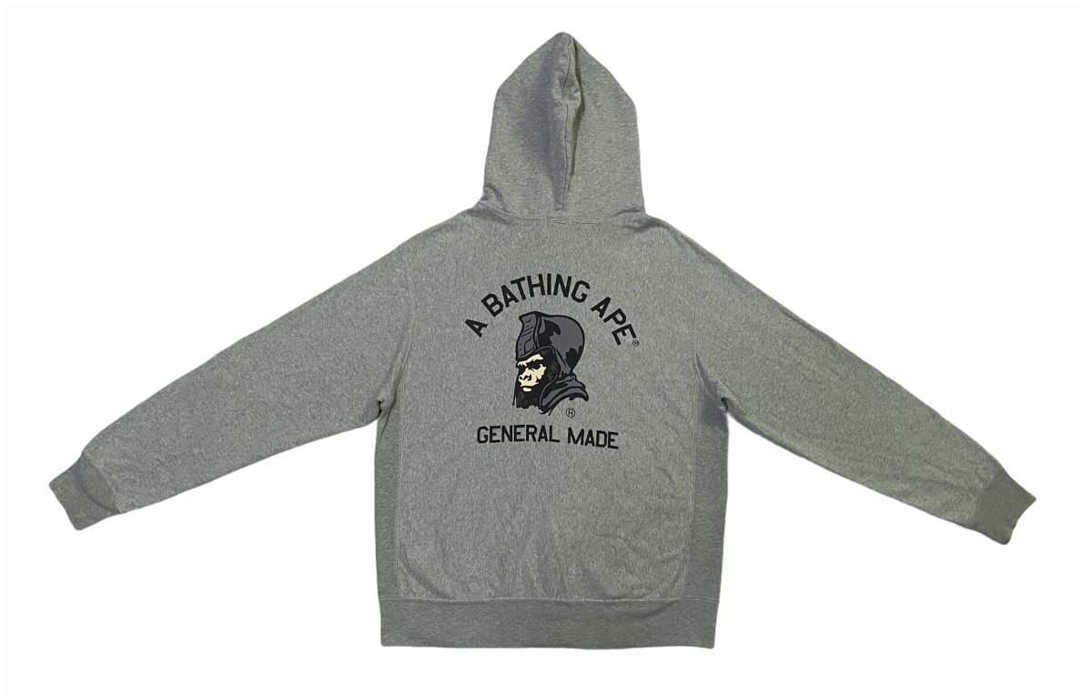 Pre-owned Bape General Made Full Zip Hoodie In Grey