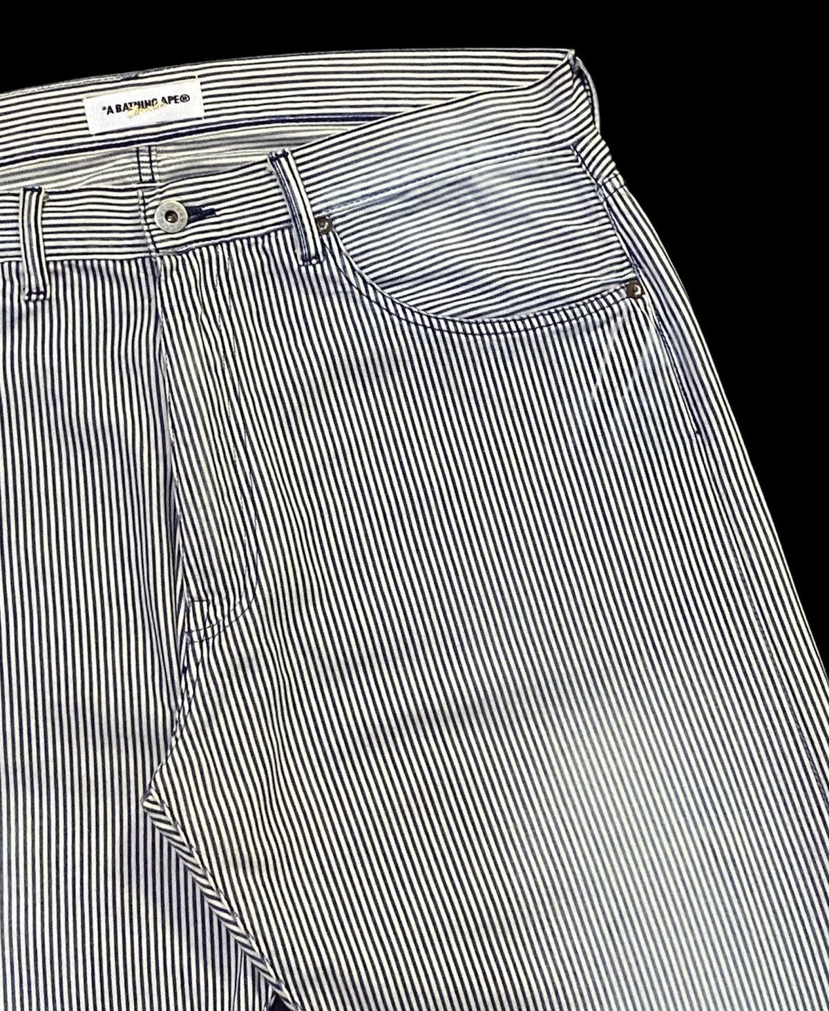 Bape A Bathing Ape Hickory Stripe Pants Size US 37 - 3 Thumbnail