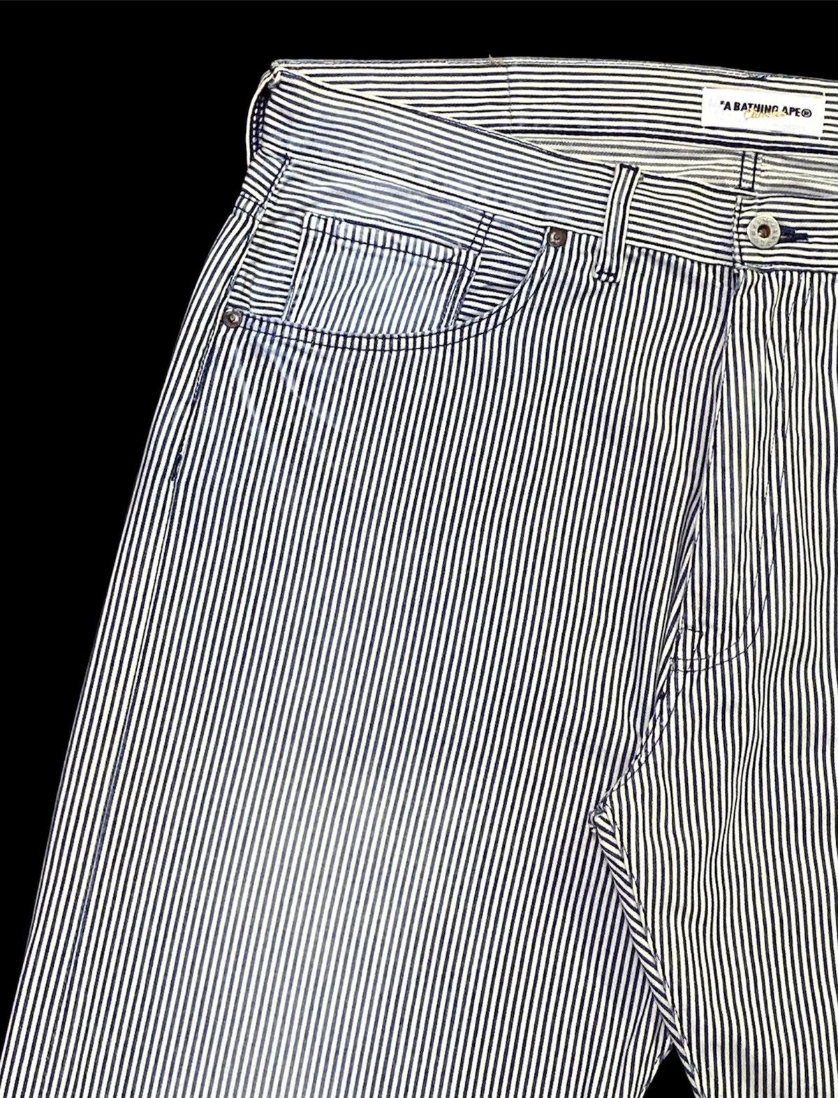 Bape A Bathing Ape Hickory Stripe Pants Size US 37 - 4 Thumbnail