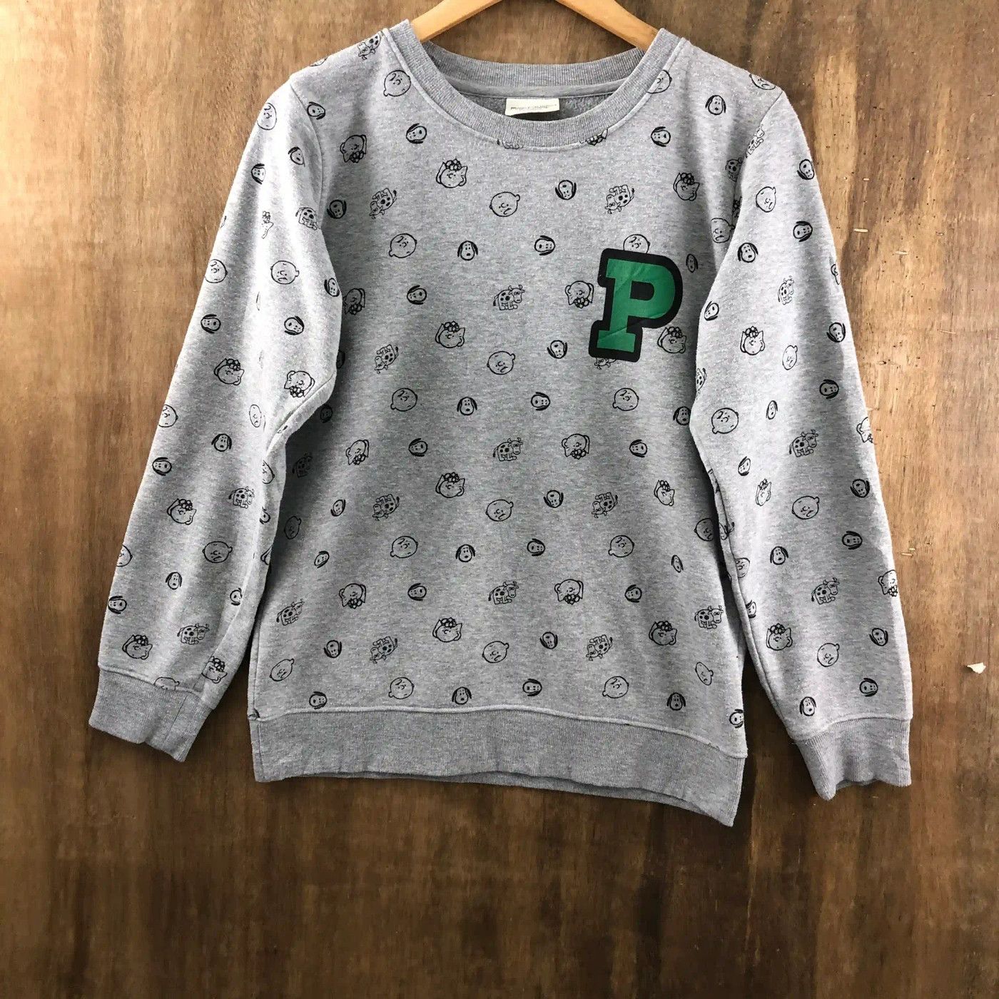Japanese Brand × Peanuts Vintage Grey Full Print Peanuts Sweatshirt #0002 Size US M / EU 48-50 / 2 - 3 Thumbnail