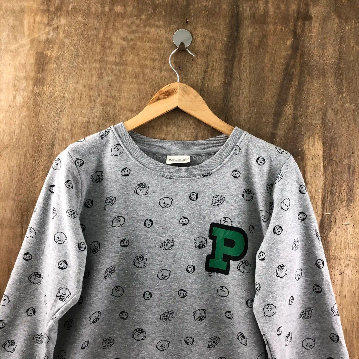 Japanese Brand × Peanuts Vintage Grey Full Print Peanuts Sweatshirt #0002 Size US M / EU 48-50 / 2 - 2 Thumbnail
