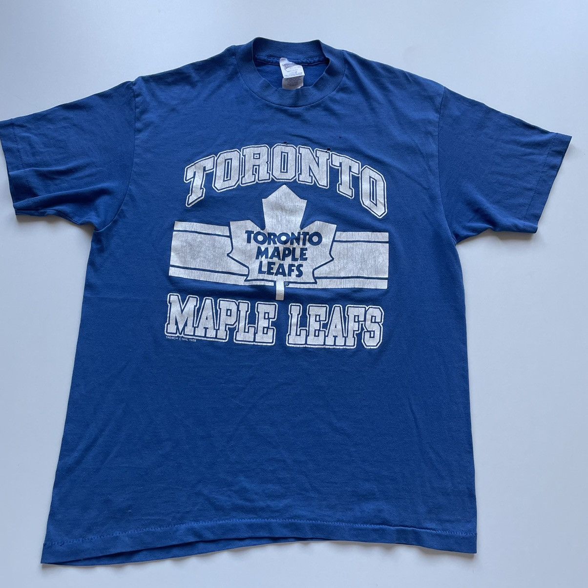 NHL × Vintage Vintage 1990s Toronto Maple Leafs NHL Hockey Graphic T Shirt Size US M / EU 48-50 / 2 - 1 Thumbnail