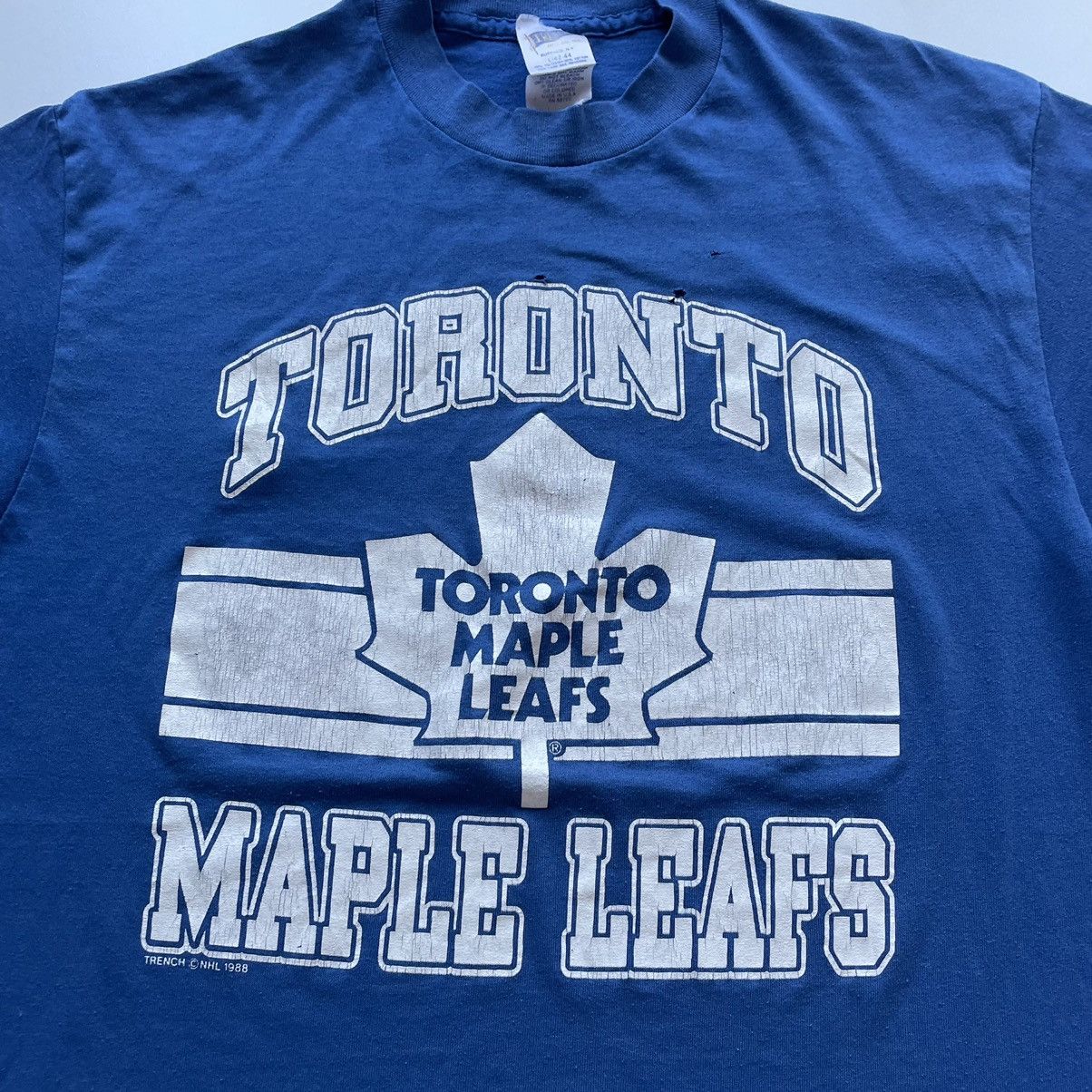 NHL × Vintage Vintage 1990s Toronto Maple Leafs NHL Hockey Graphic T Shirt Size US M / EU 48-50 / 2 - 2 Thumbnail
