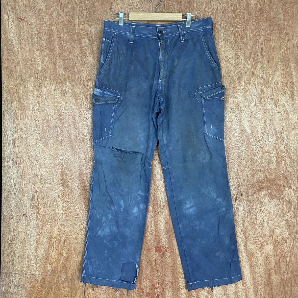Japanese Brand Evenriver faded distressed Multipocket Cargo Pants #c786 Size US 30 / EU 46 - 1 Thumbnail