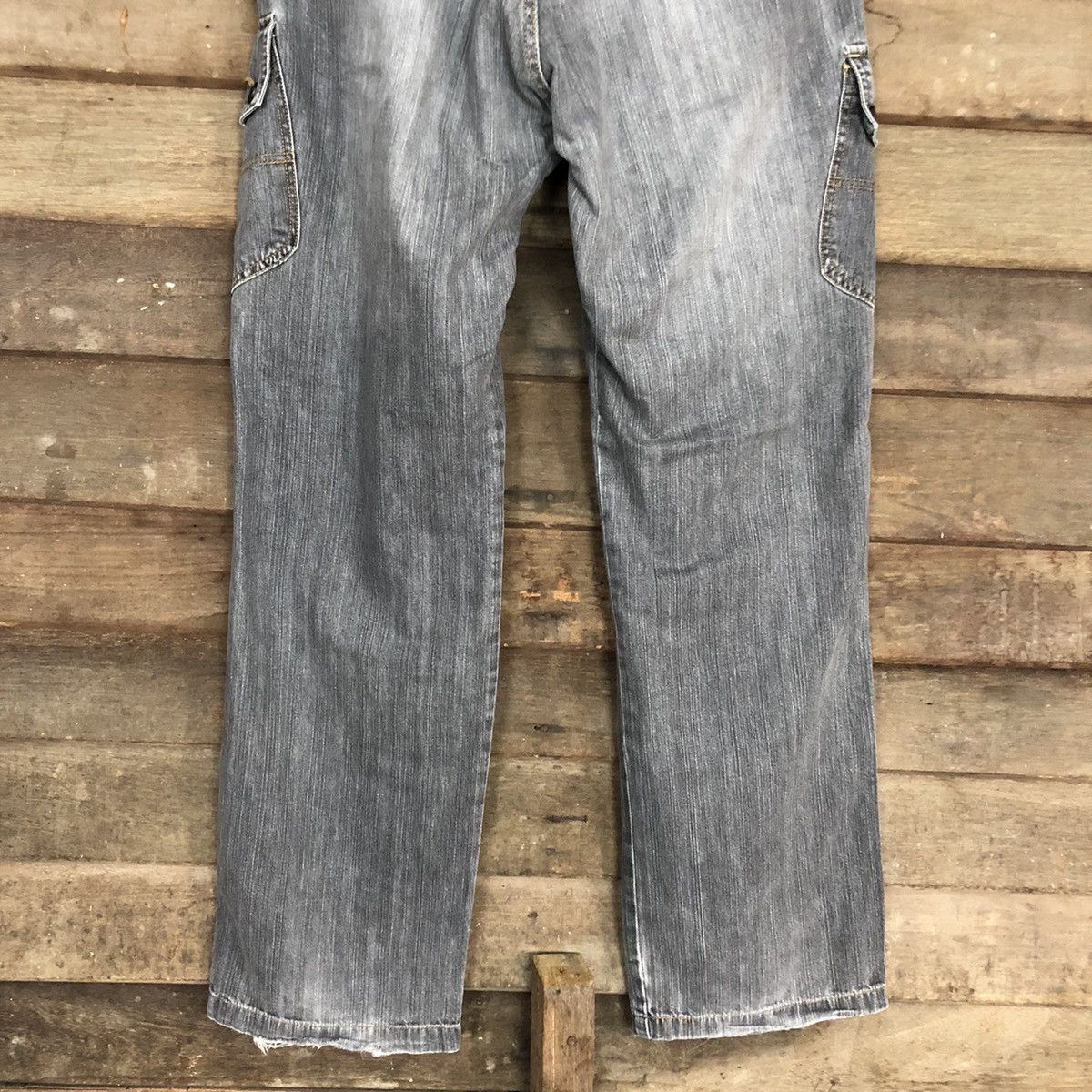 Hanes Vtg Hanes Grey Multipocket Denim Pants #4962 Size US 32 / EU 48 - 12 Thumbnail