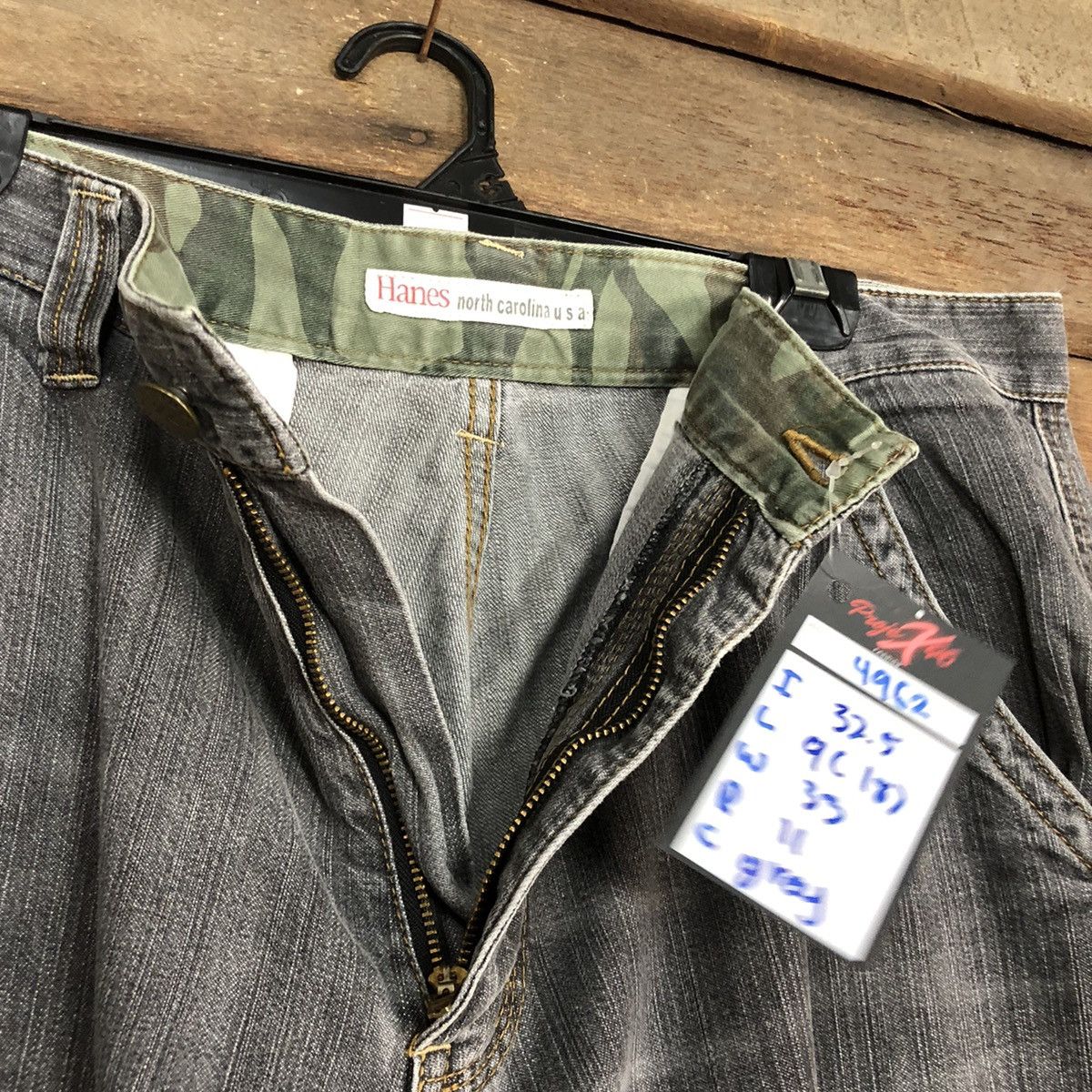 Hanes Vtg Hanes Grey Multipocket Denim Pants #4962 Size US 32 / EU 48 - 9 Thumbnail
