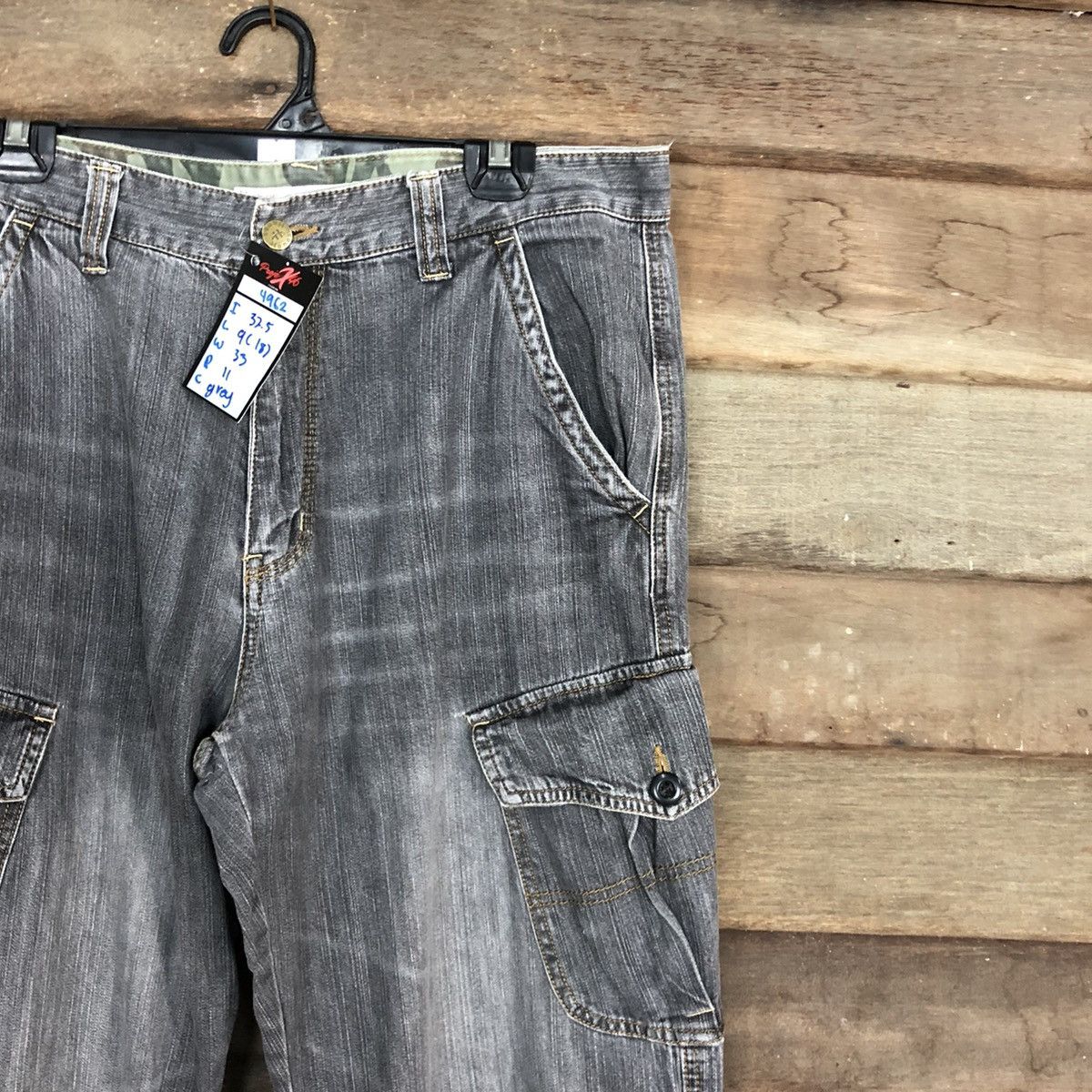 Hanes Vtg Hanes Grey Multipocket Denim Pants #4962 Size US 32 / EU 48 - 5 Thumbnail