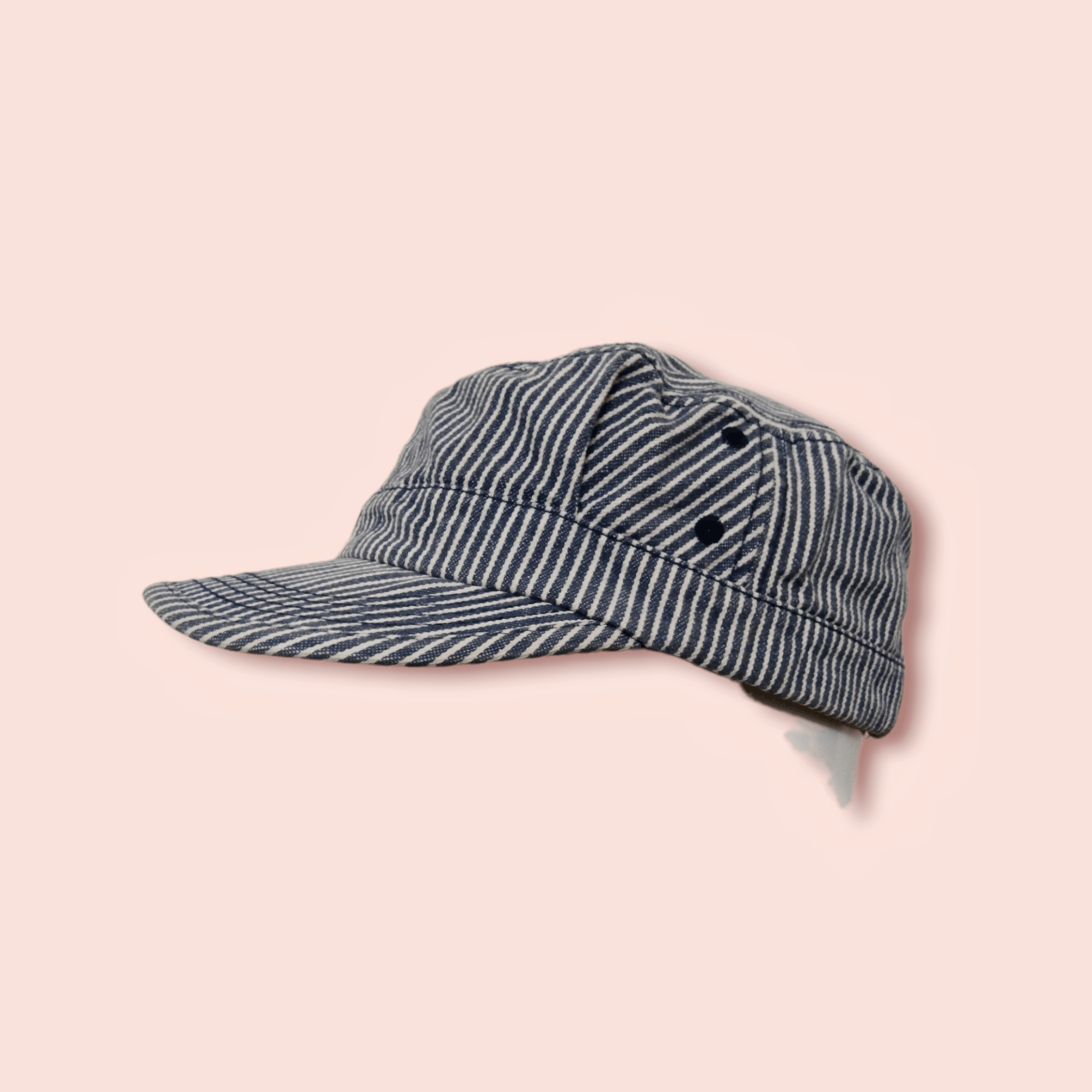 Jun Takahashi × Uniqlo × Vintage UNIQLO HICKORY STRIPES WORKER ARMY HAT Size ONE SIZE - 5 Thumbnail