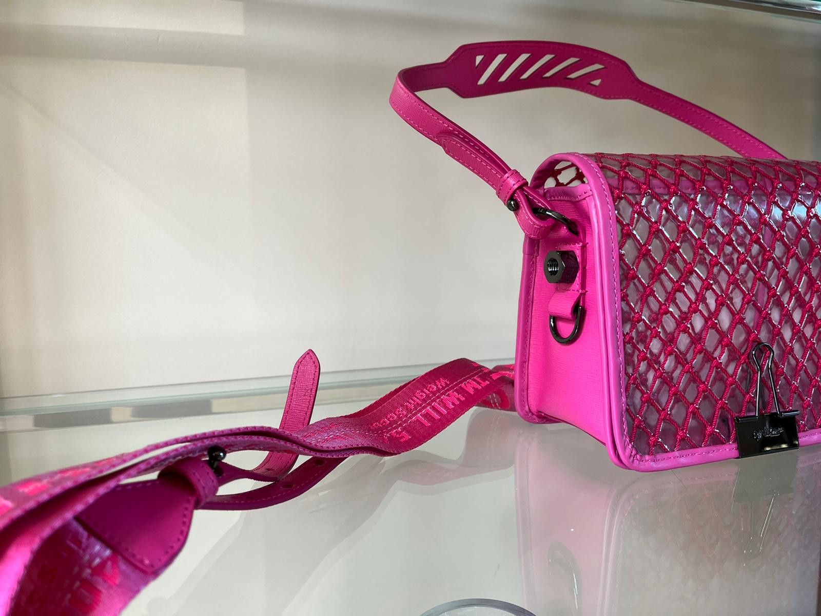 Off-White o1rshd1 Binder Clip Bag in Pink Color Size ONE SIZE - 4 Thumbnail