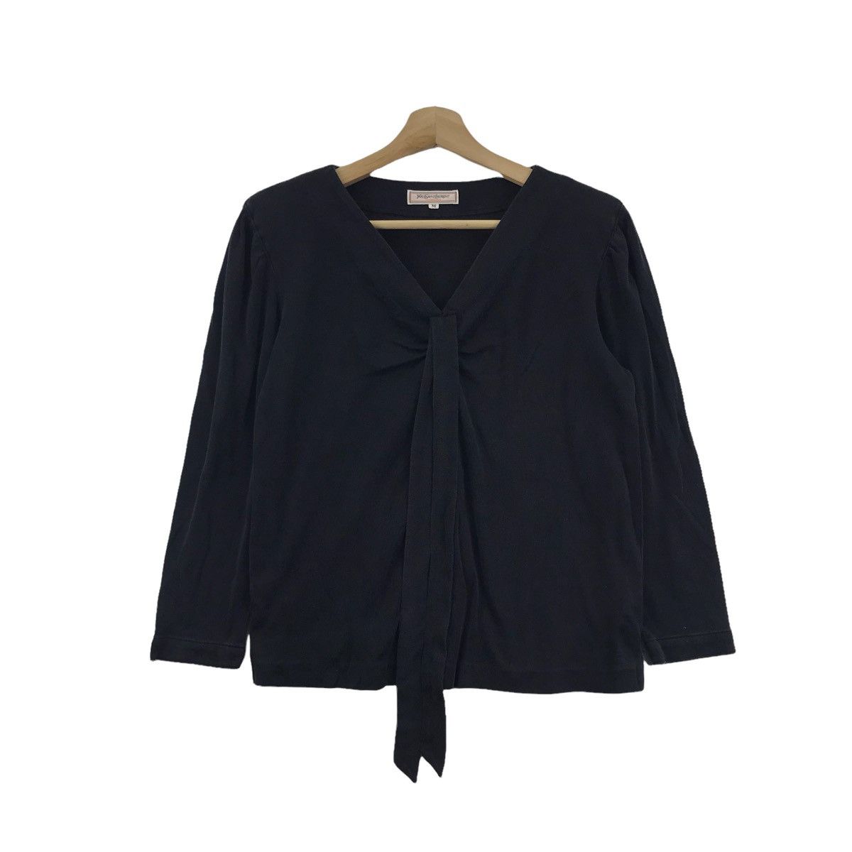 Yves Saint Laurent Vintage YVES SAINT LAURENT Ysl Italy Black LongSleeve Tshirt Size US M / EU 48-50 / 2 - 1 Thumbnail