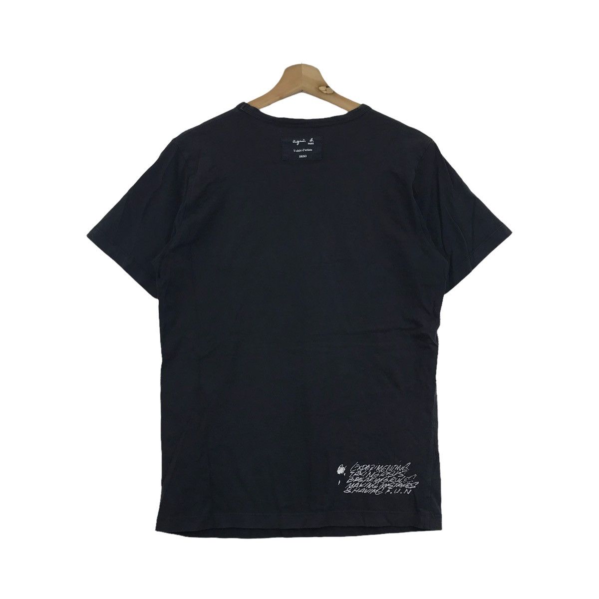 agnes b. AGNES B Homme Japanese Brand Art Keep Me Out Of Jail Tshirt Size US S / EU 44-46 / 1 - 5 Thumbnail