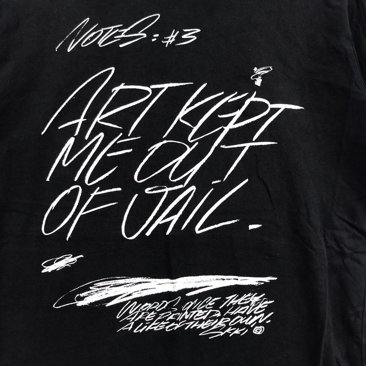 agnes b. AGNES B Homme Japanese Brand Art Keep Me Out Of Jail Tshirt Size US S / EU 44-46 / 1 - 3 Thumbnail