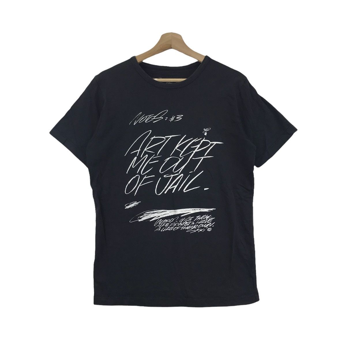 agnes b. AGNES B Homme Japanese Brand Art Keep Me Out Of Jail Tshirt Size US S / EU 44-46 / 1 - 1 Thumbnail