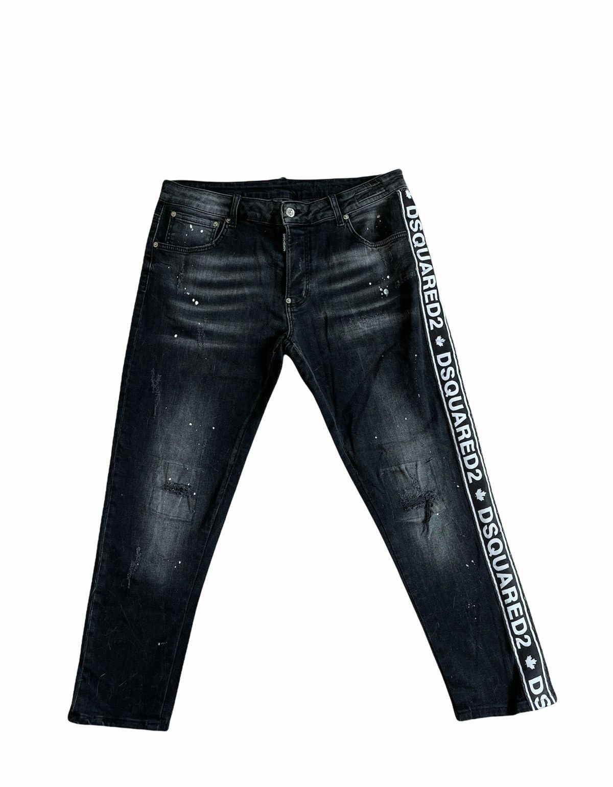 Dsquared2 Dsquared2 black denim jeans big logo Size US 30 / EU 46 - 1 Thumbnail