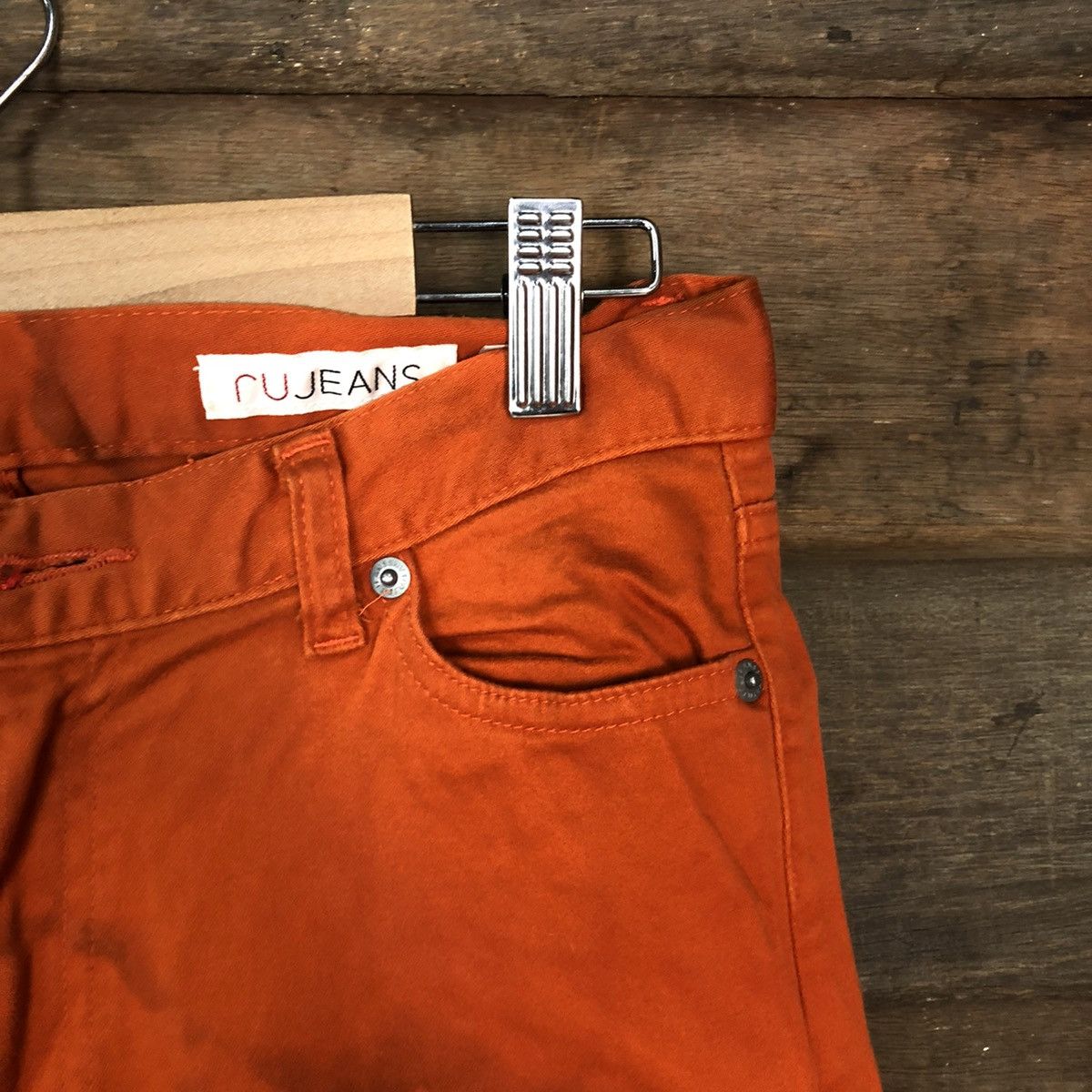 Japanese Brand Ru Jeans Orange Casual Pants #4644 Size US 28 / EU 44 - 4 Thumbnail