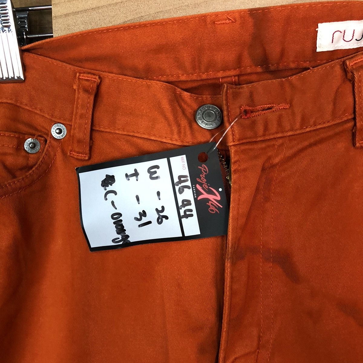 Japanese Brand Ru Jeans Orange Casual Pants #4644 Size US 28 / EU 44 - 5 Thumbnail