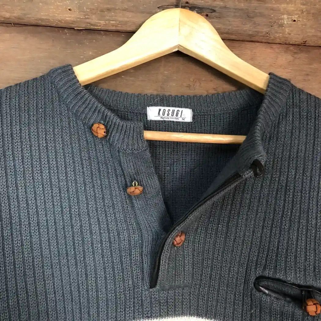 Japanese Brand × OVER THE STRiPES Vintage Kosugi Pocket Tee Stripe Polo Sweatshirt #512 Size US M / EU 48-50 / 2 - 7 Thumbnail