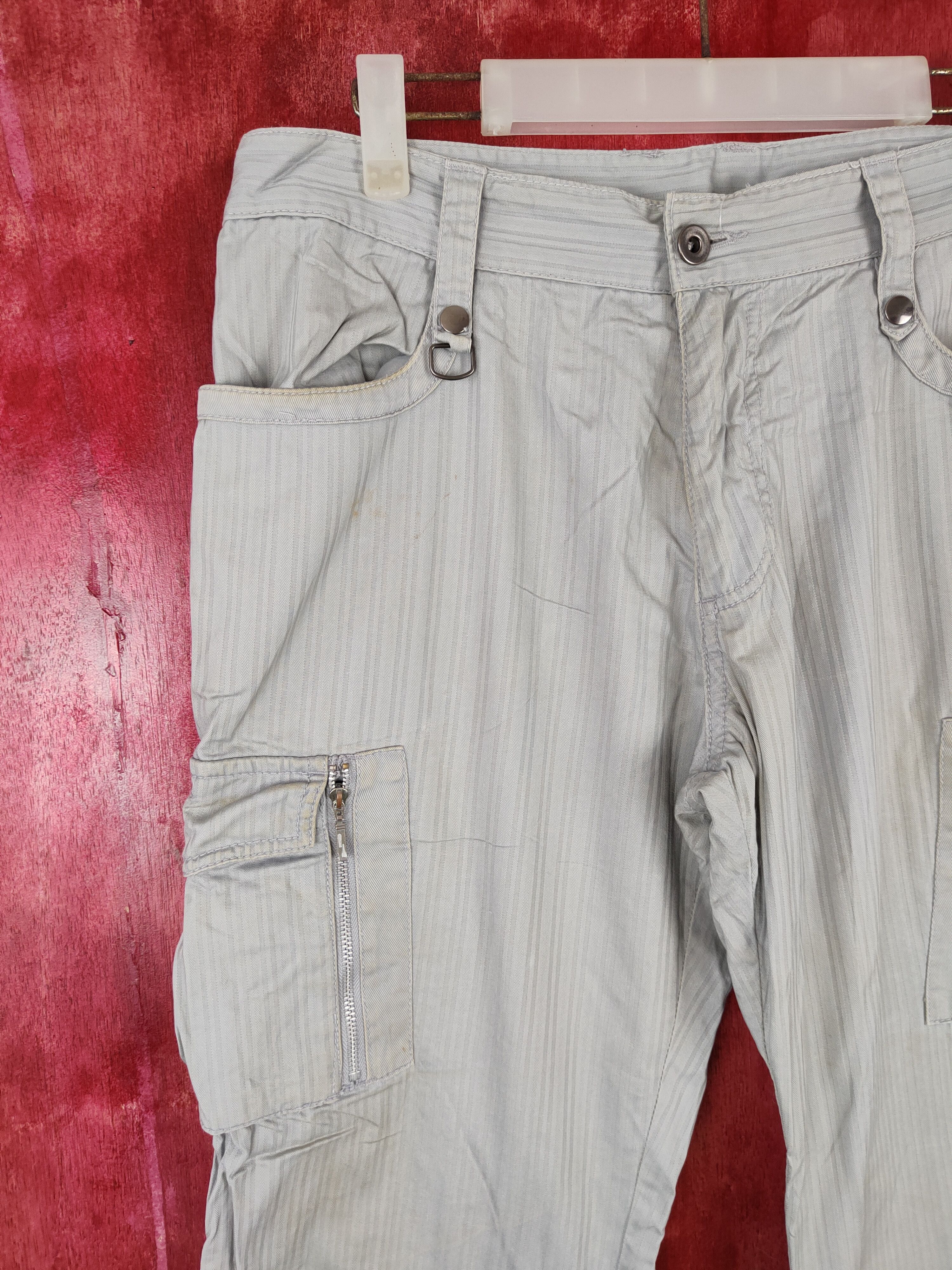 Japanese Brand Japanese Brand Gray Multi Pocket Tactical Pants #4896 Size US 34 / EU 50 - 3 Thumbnail