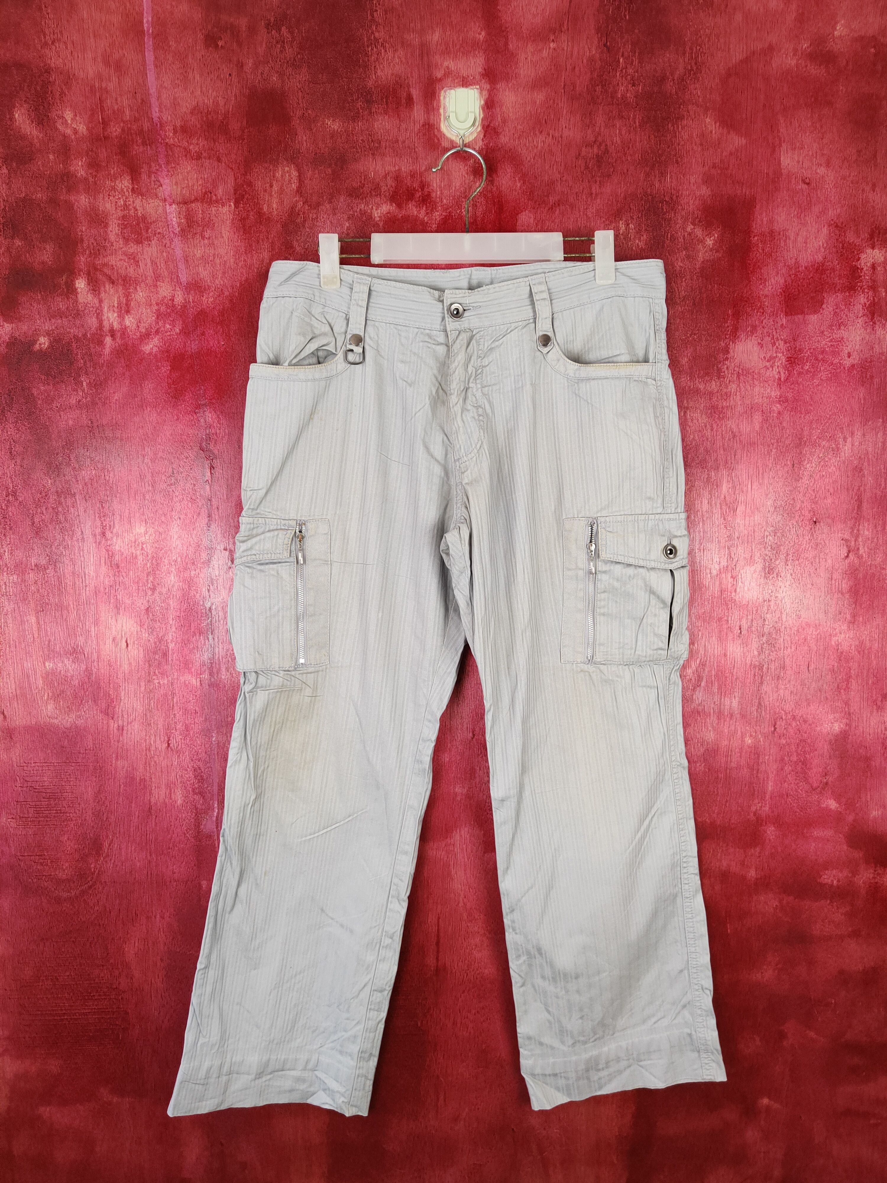 Japanese Brand Japanese Brand Gray Multi Pocket Tactical Pants #4896 Size US 34 / EU 50 - 1 Thumbnail