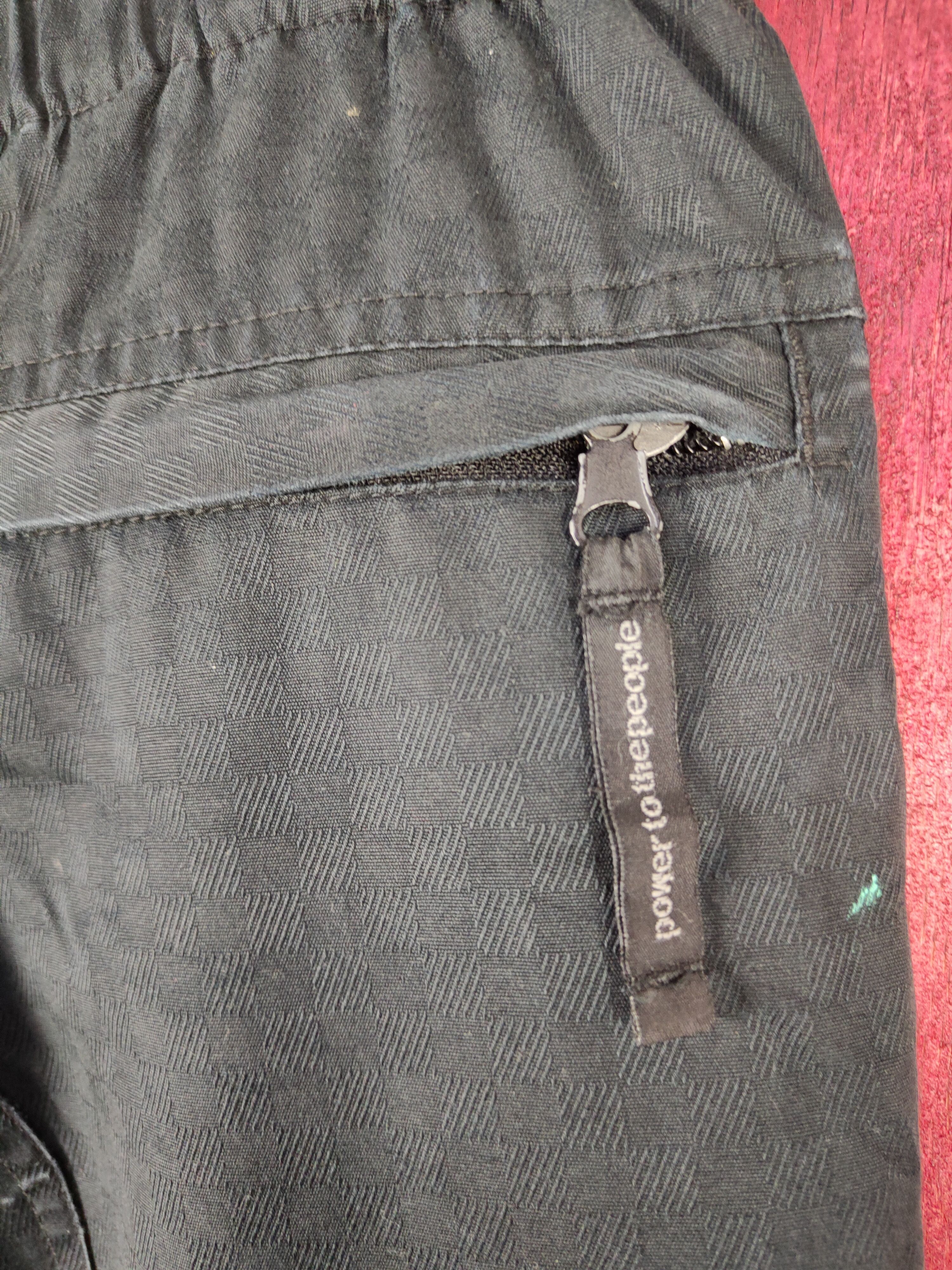 Japanese Brand Power To The People Black hiking track Pants #4839 Size US 31 - 15 Thumbnail