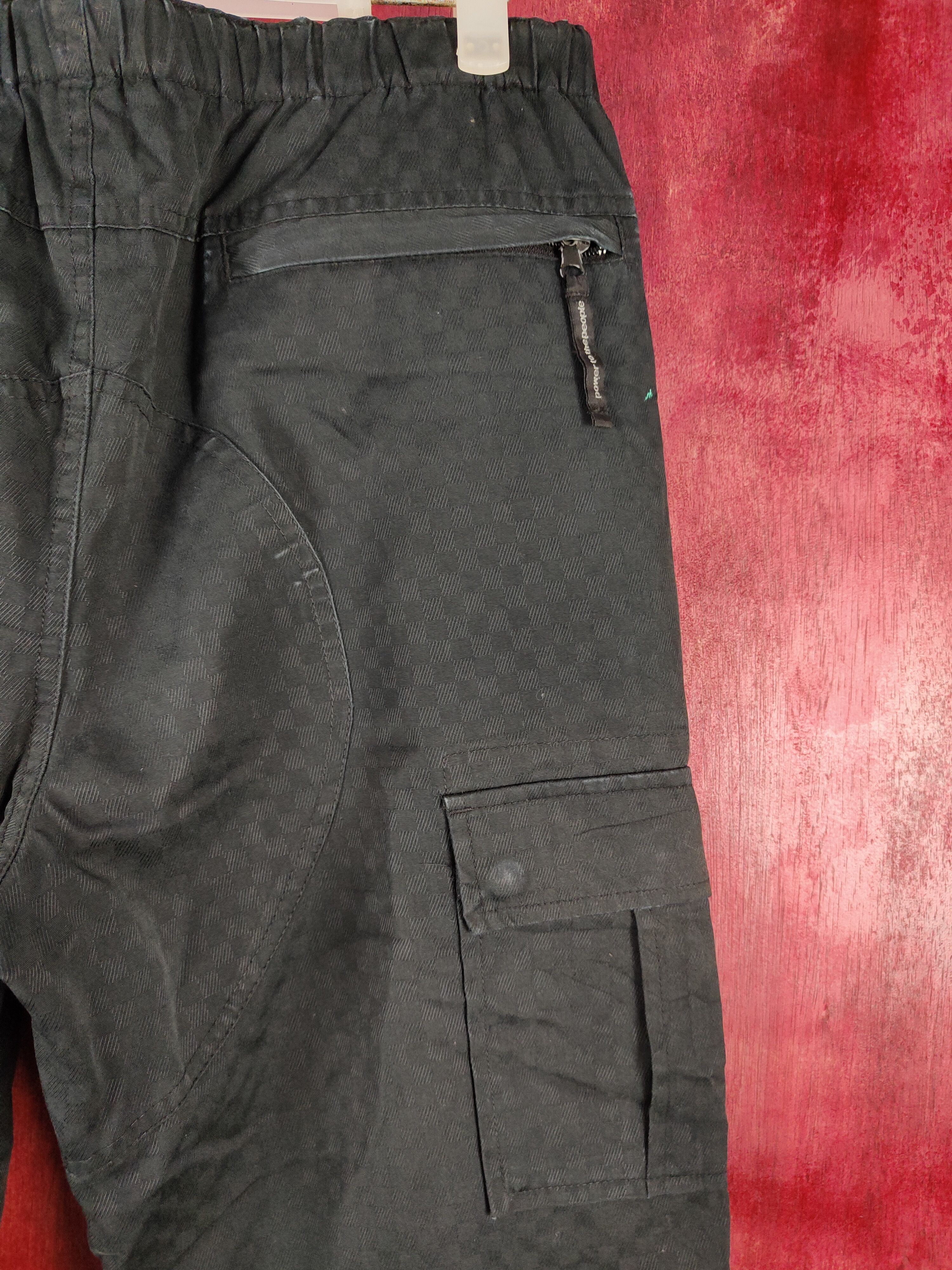 Japanese Brand Power To The People Black hiking track Pants #4839 Size US 31 - 14 Thumbnail